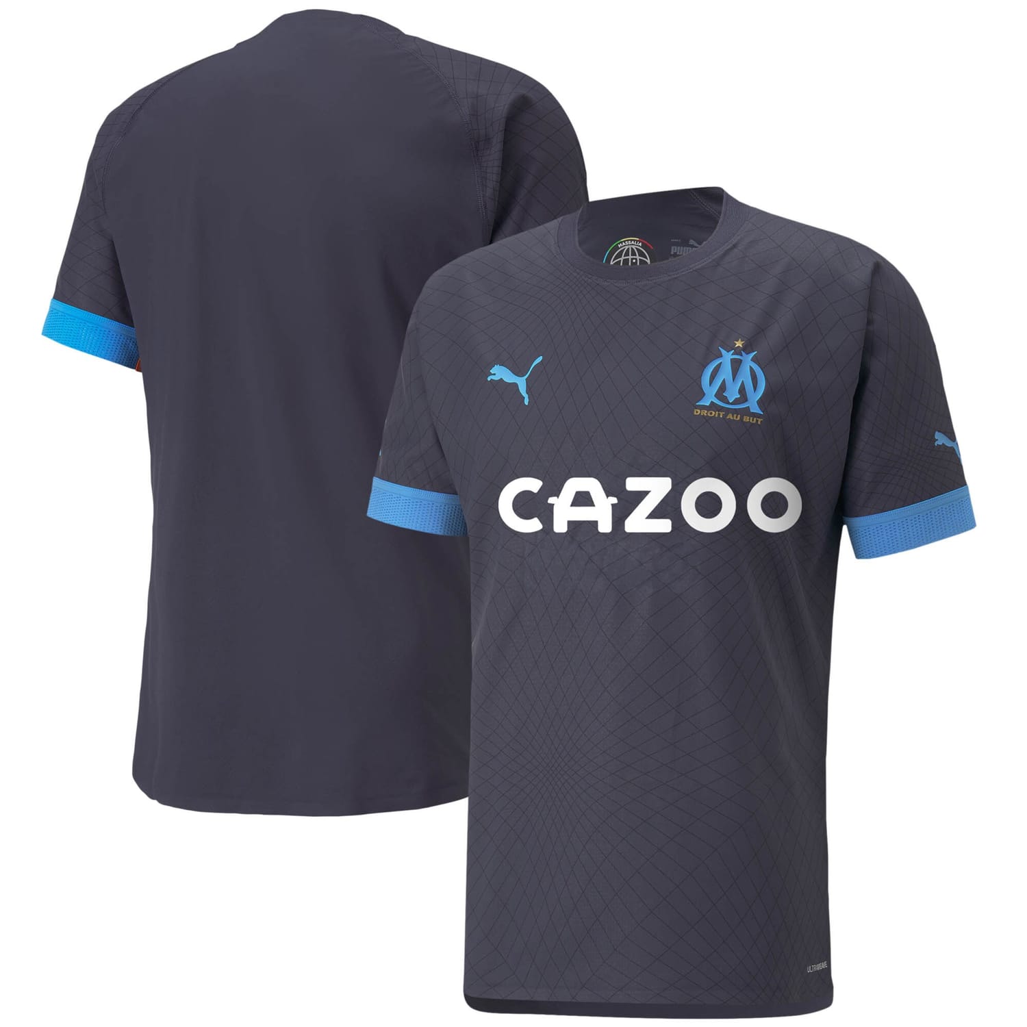 Ligue 1 Olympique Marseille Away Authentic Jersey Shirt 2022-23 for Men