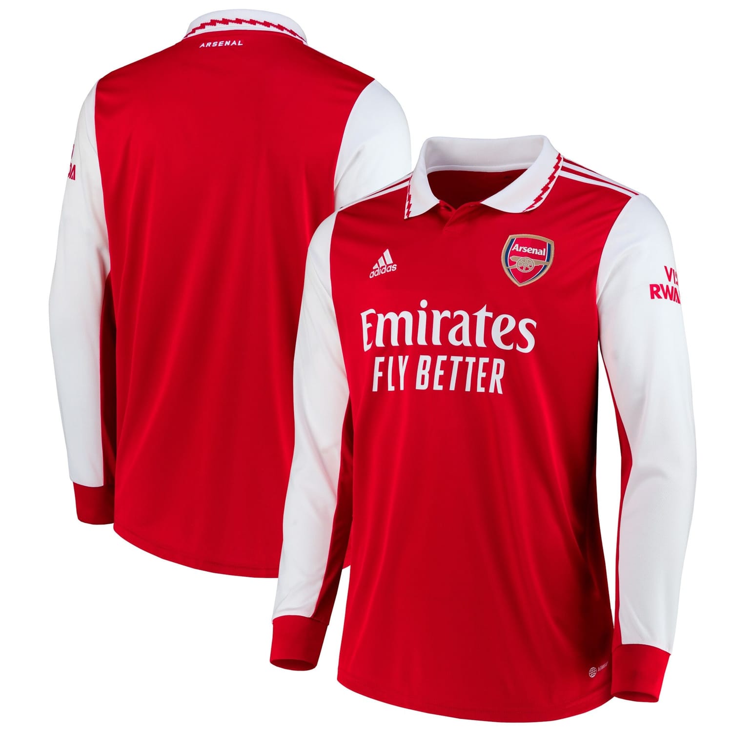 Premier League Arsenal Home Jersey Shirt Long Sleeve 2022-23 for Men