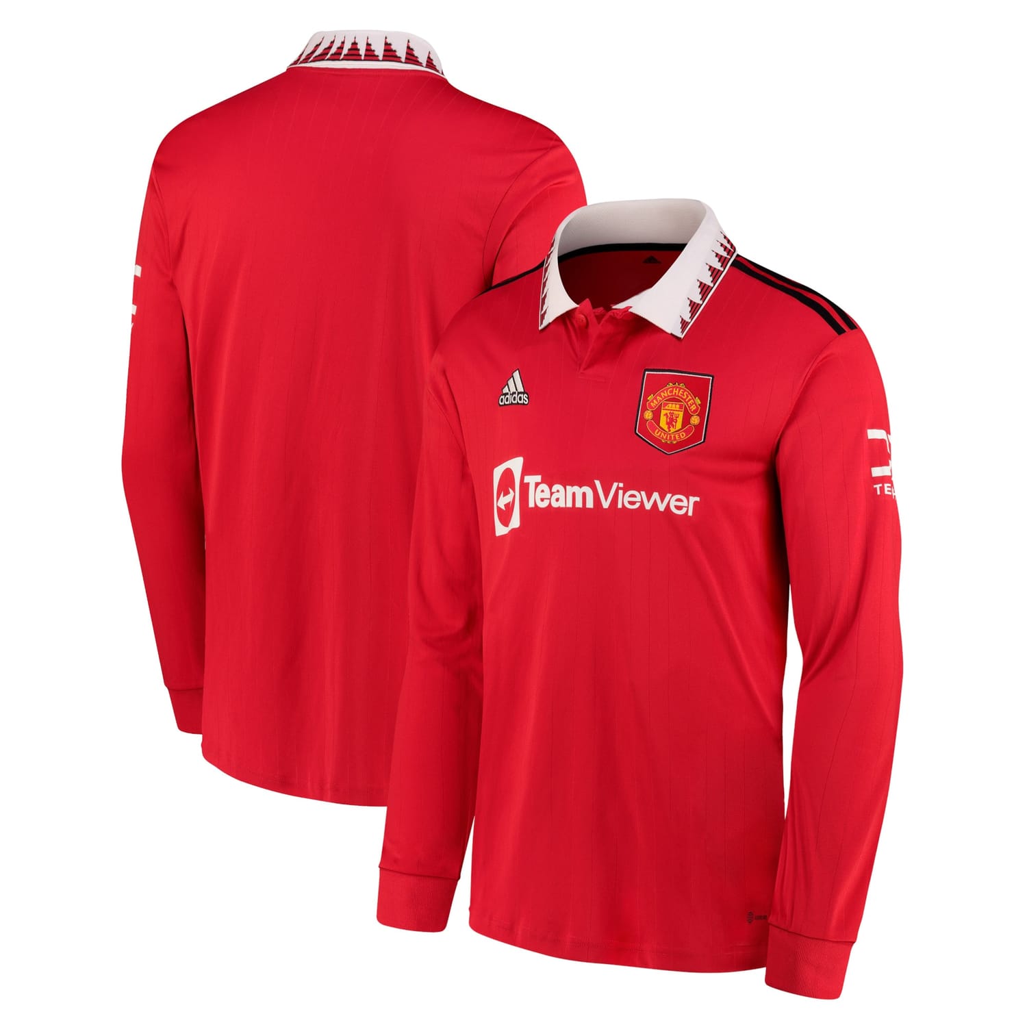 Premier League Manchester United Home Jersey Shirt Long Sleeve 2022-23 for Men