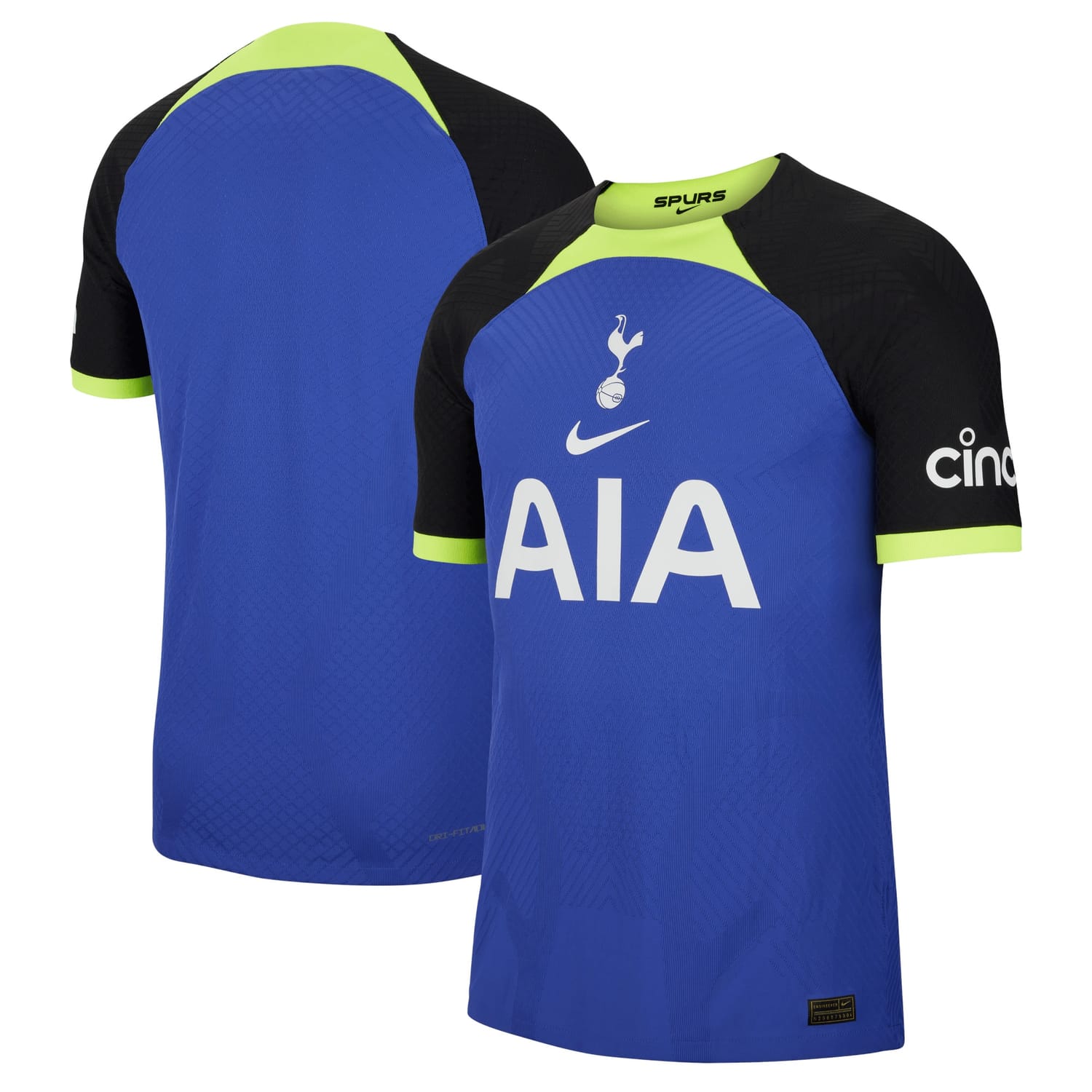 Premier League Tottenham Hotspur Away Authentic Jersey Shirt 2022-23 for Men