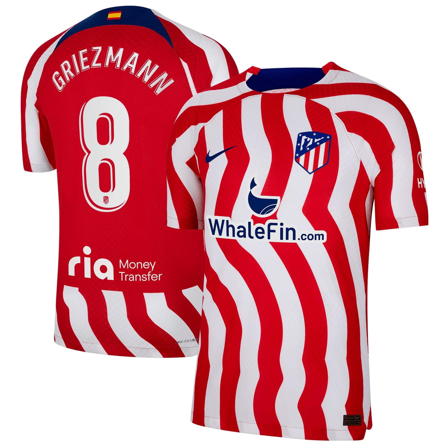 La Liga Atletico de Madrid Home Authentic Jersey Shirt 2022-23 player Antoine Griezmann 8 printing for Men