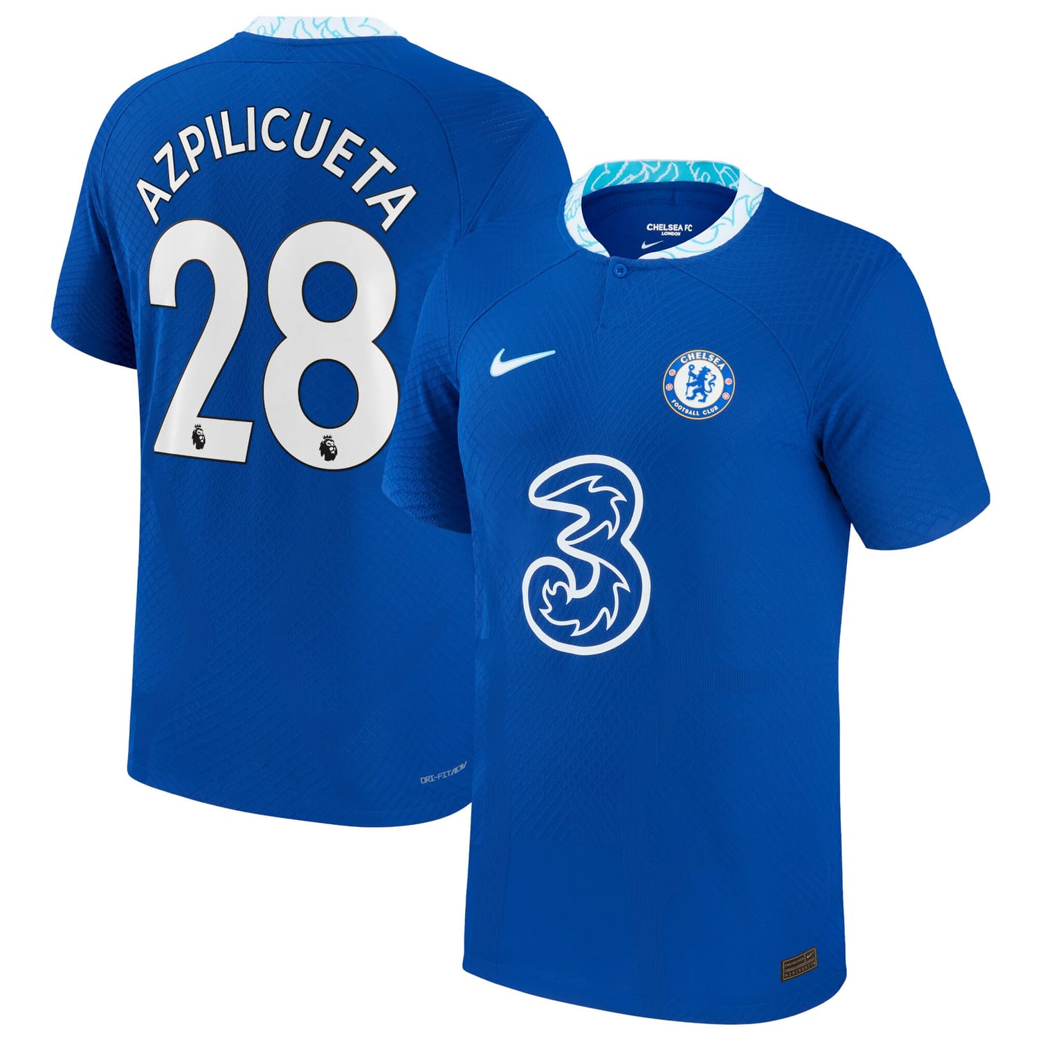 Premier League Chelsea Home Authentic Jersey Shirt 2022-23 player Cesar Azpilicueta 28 printing for Men