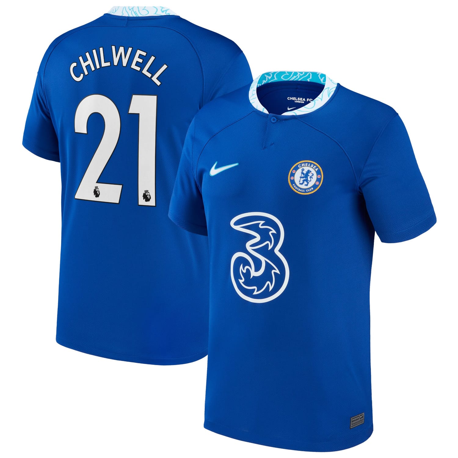 Premier League Chelsea Home Jersey Shirt 2022-23 player Ben Chilwell 21 printing for Men