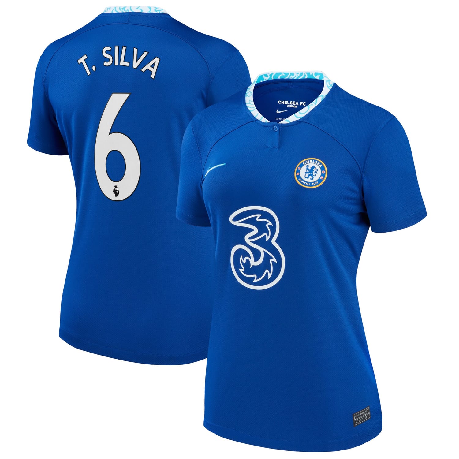 Premier League Chelsea Home Jersey Shirt 2022-23 player Thiago Silva 6 printing for Women