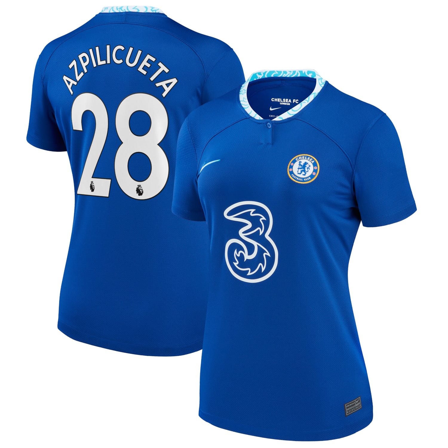 Premier League Chelsea Home Jersey Shirt 2022-23 player Cesar Azpilicueta 28 printing for Women
