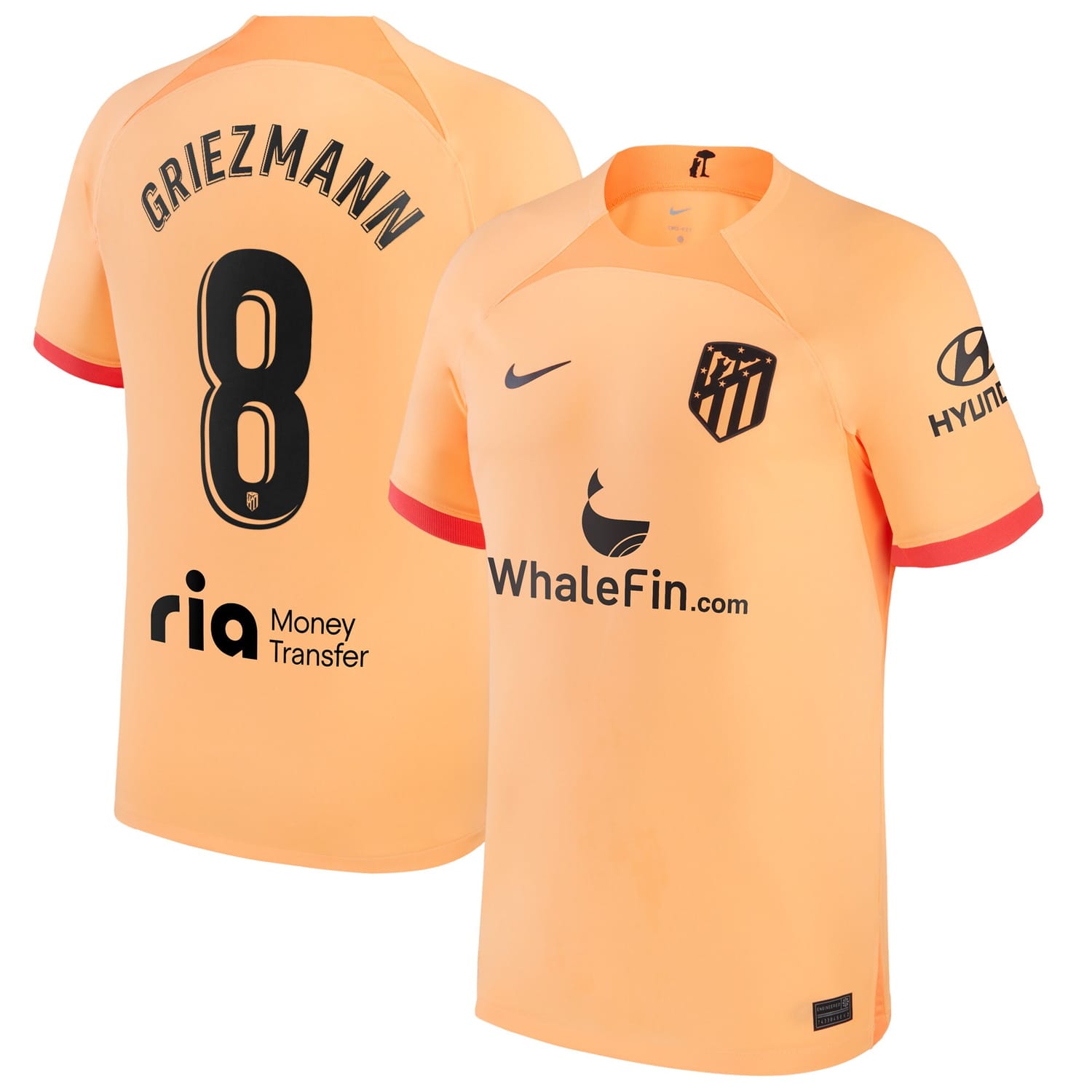 La Liga Atletico de Madrid Third Jersey Shirt 2022-23 player Antoine Griezmann 8 printing for Men
