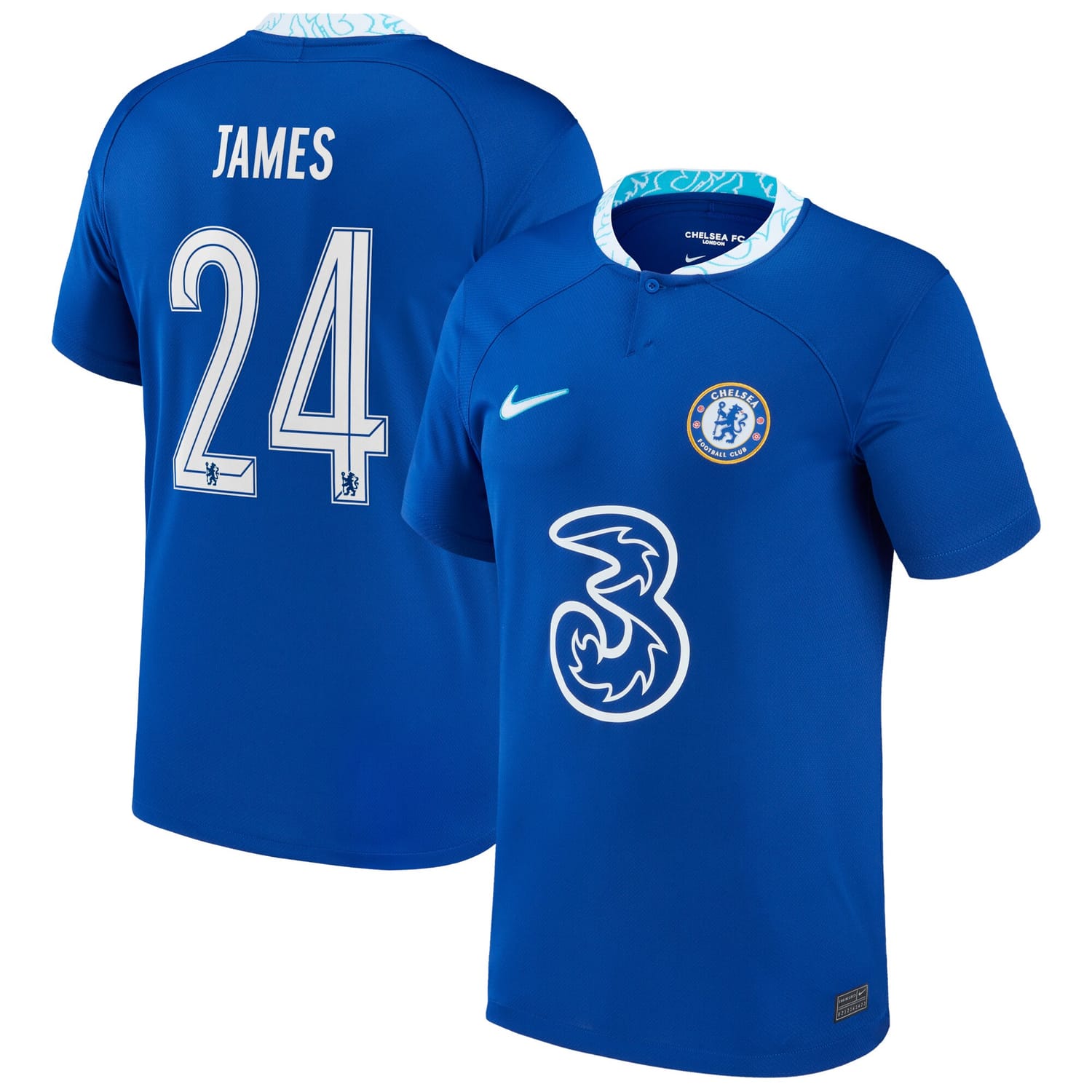 Premier League Chelsea Home Cup Jersey Shirt 2022-23 player Reece James 24 printing for Men