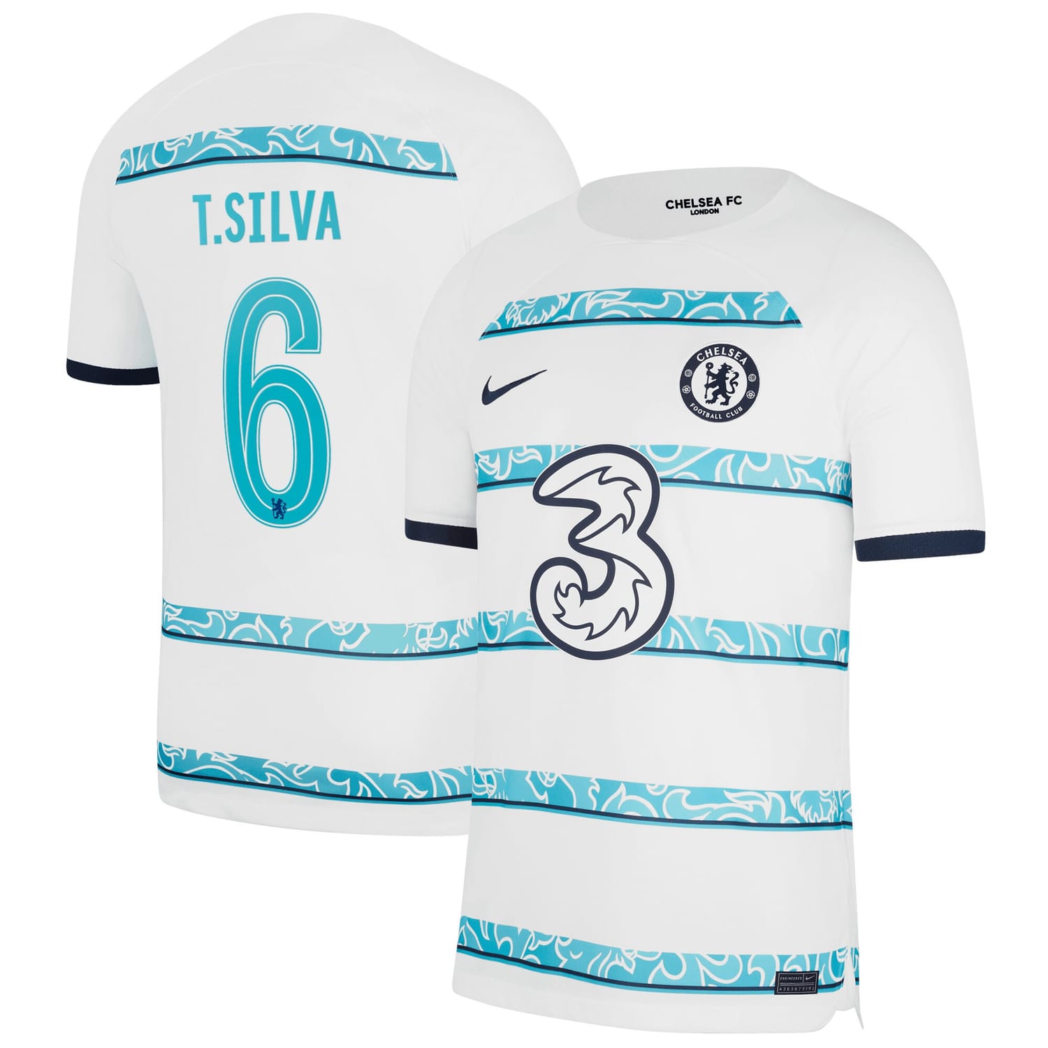 Premier League Chelsea Away Cup Jersey Shirt 2022-23 player Thiago Silva 6 printing for Men