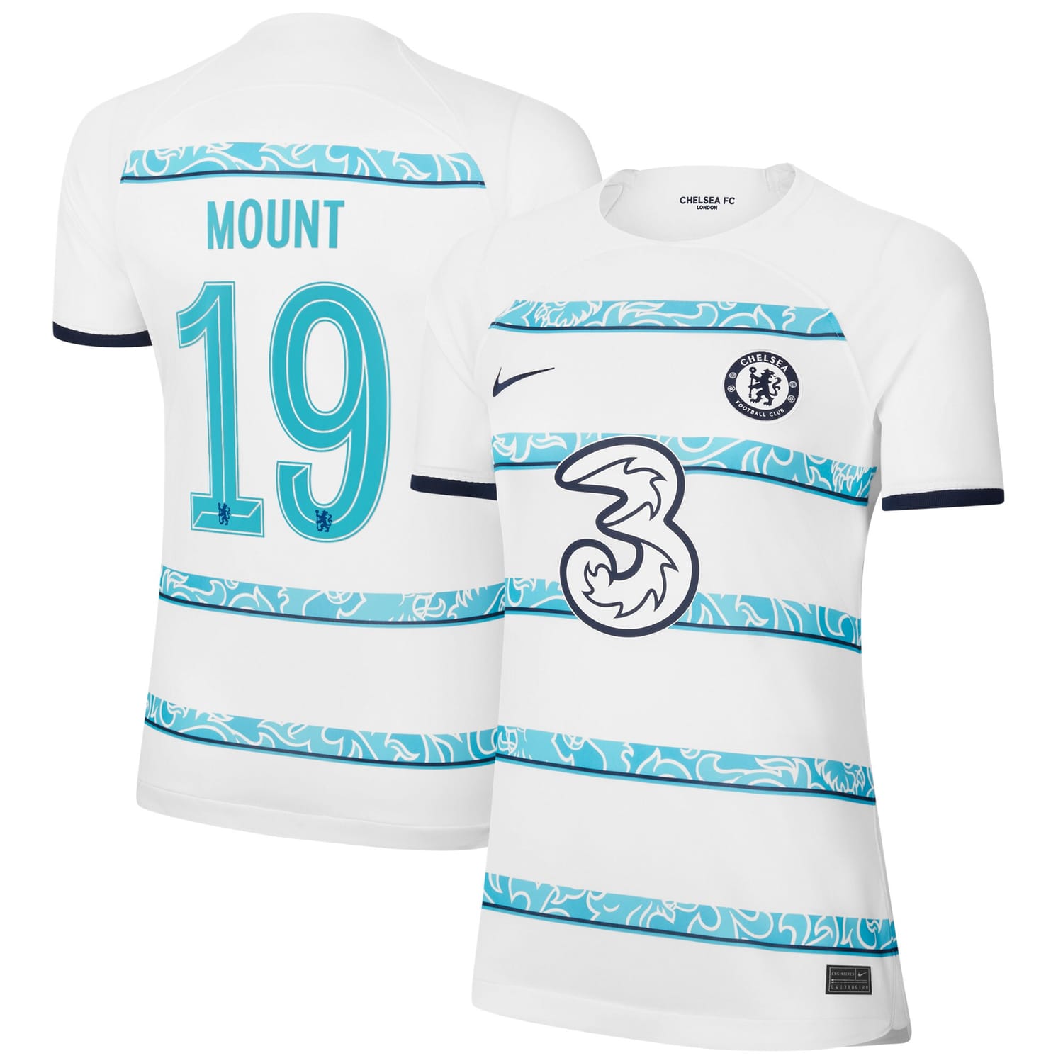 Premier League Chelsea Away Cup Jersey Shirt 2022-23 player Mason Mount 19 printing for Women