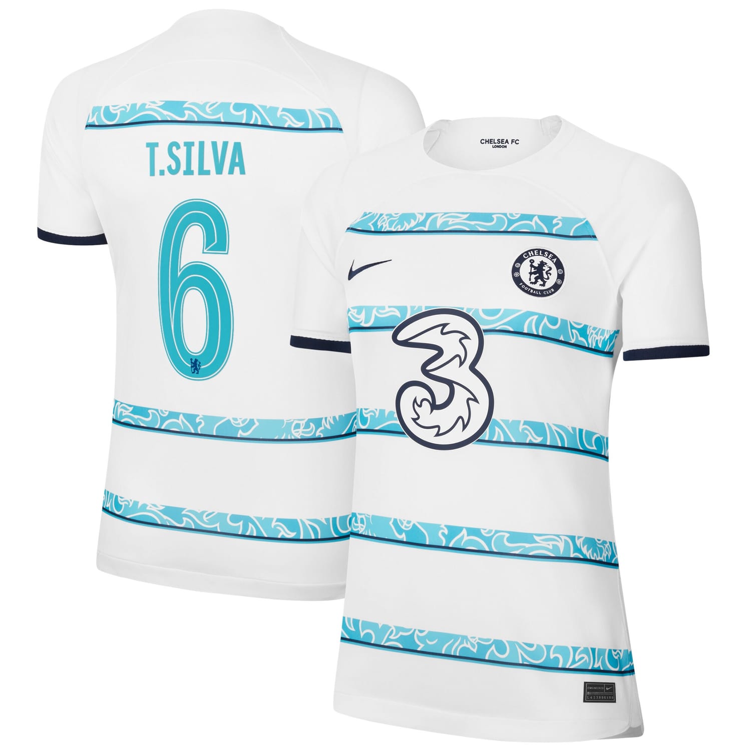 Premier League Chelsea Away Cup Jersey Shirt 2022-23 player Thiago Silva 6 printing for Women