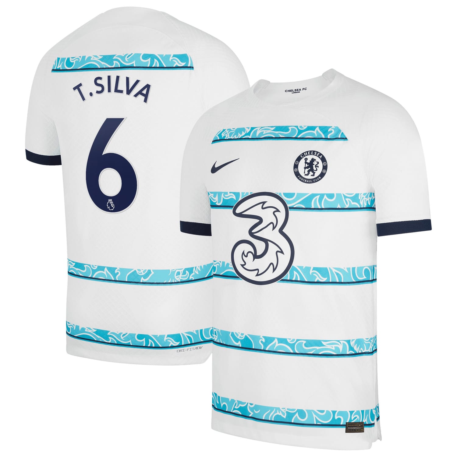 Premier League Chelsea Away Authentic Jersey Shirt 2022-23 player Thiago Silva 6 printing for Men