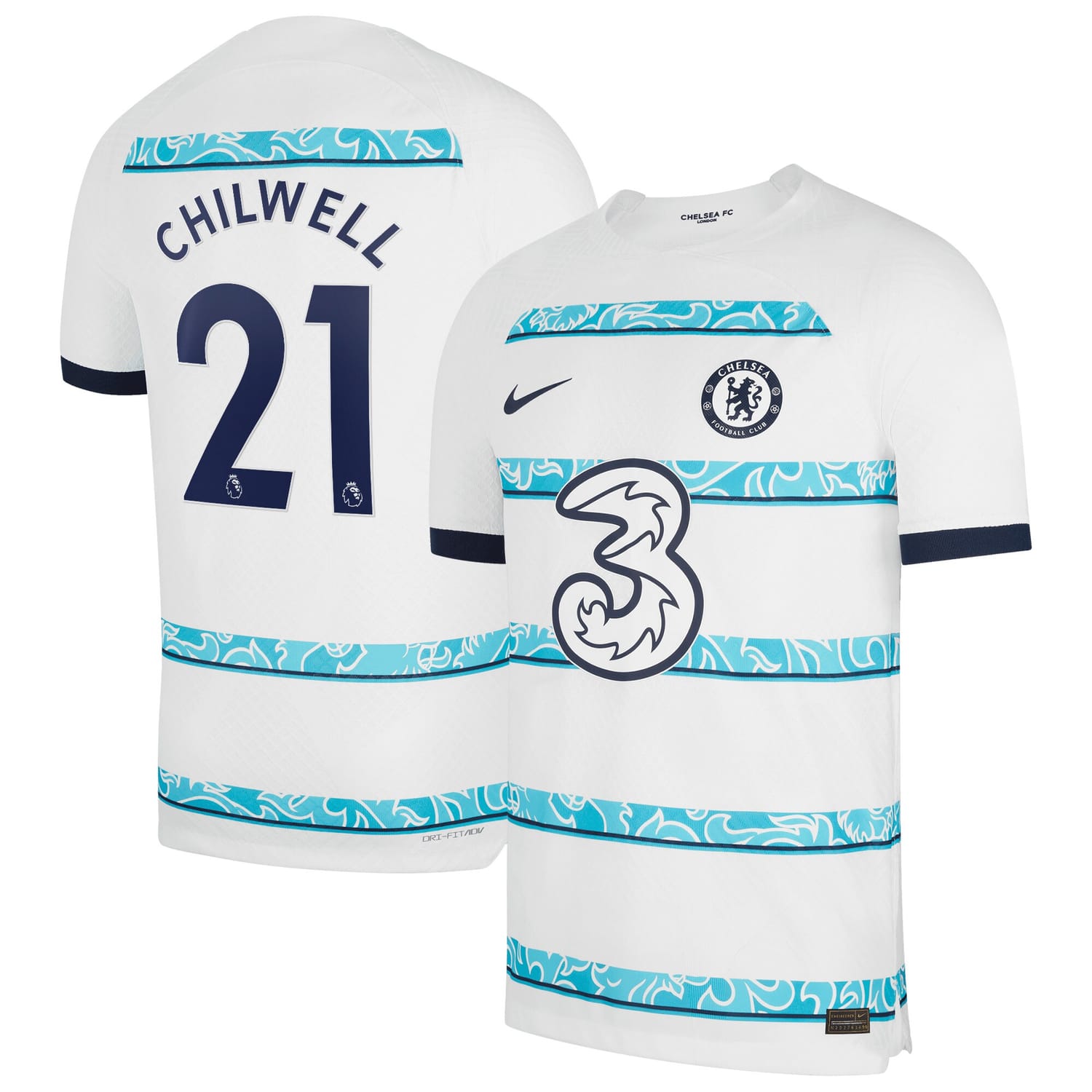 Premier League Chelsea Away Authentic Jersey Shirt 2022-23 player Ben Chilwell 21 printing for Men