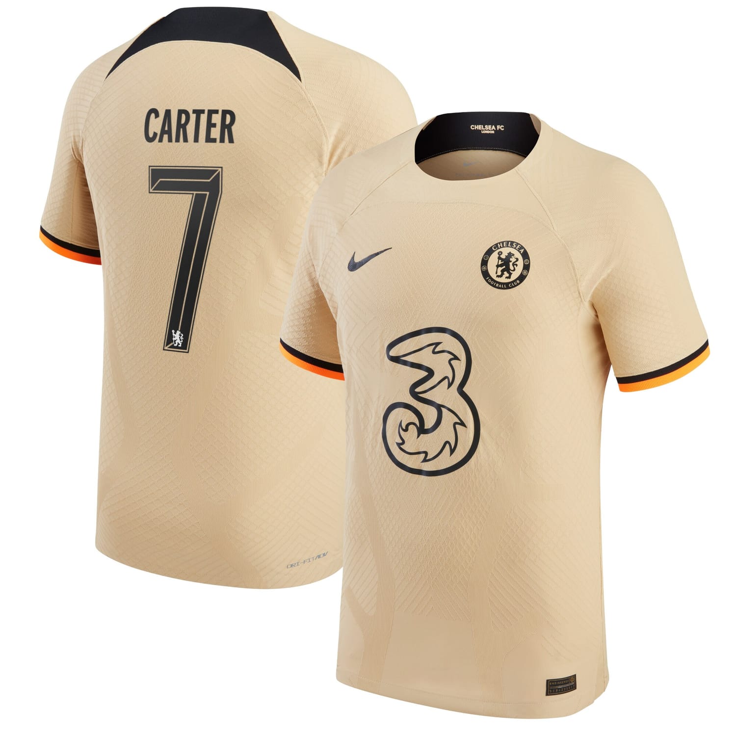 Premier League Chelsea Third Cup Authentic Jersey Shirt 2022-23 player Jess Carter 7 printing for Men