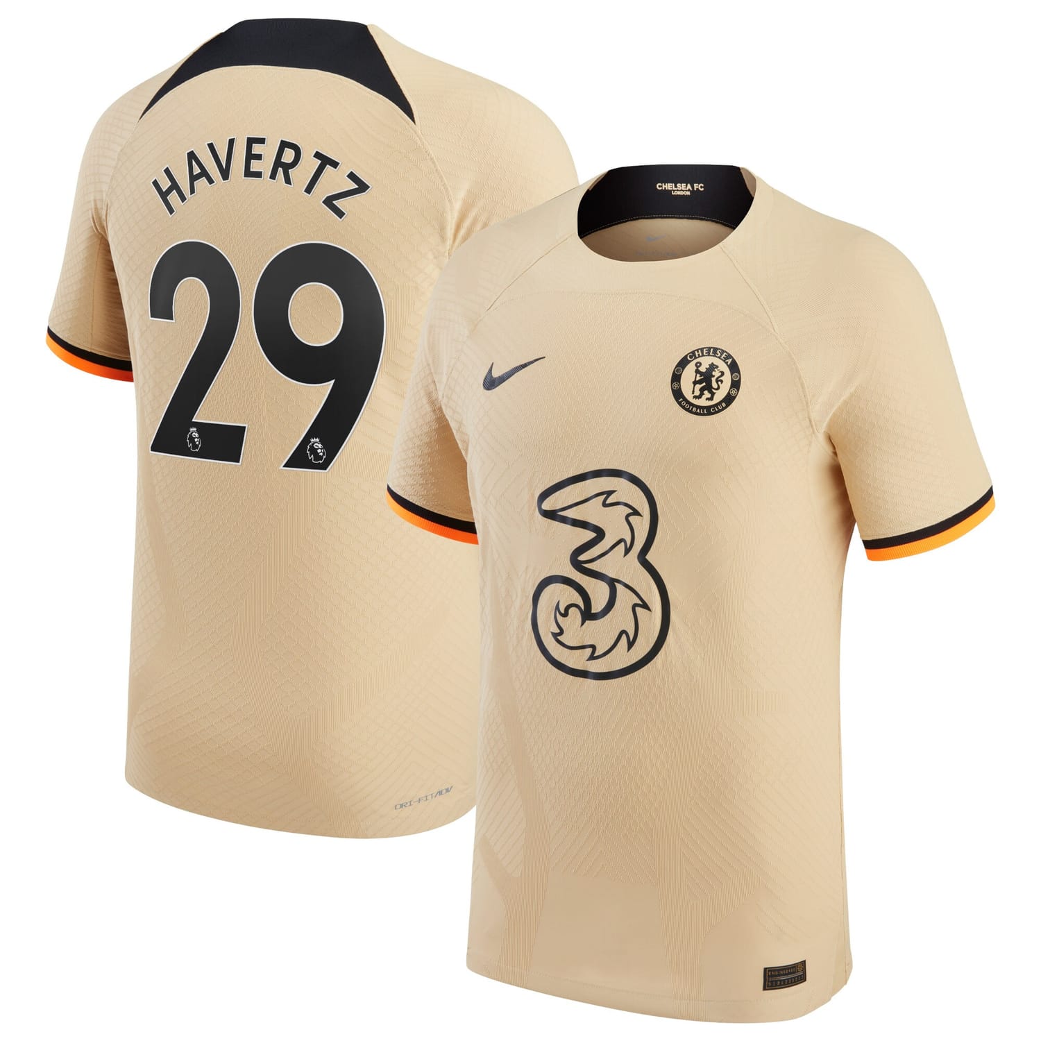 Premier League Chelsea Third Authentic Jersey Shirt 2022-23 player Kai Havertz 29 printing for Men
