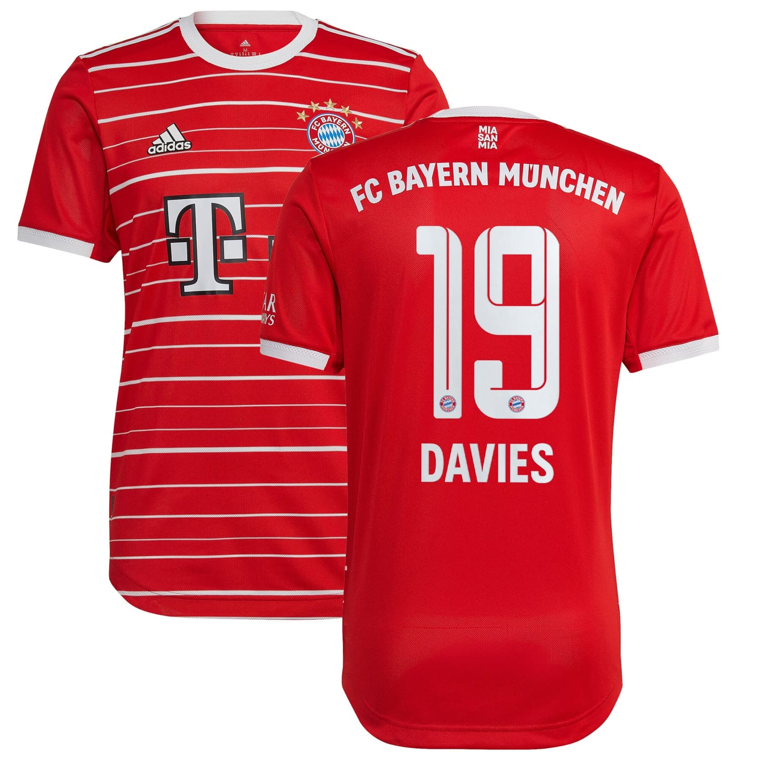Bundesliga Bayern Munich Home Authentic Jersey Shirt 2022-23 player Alphonso Davies 19 printing for Men