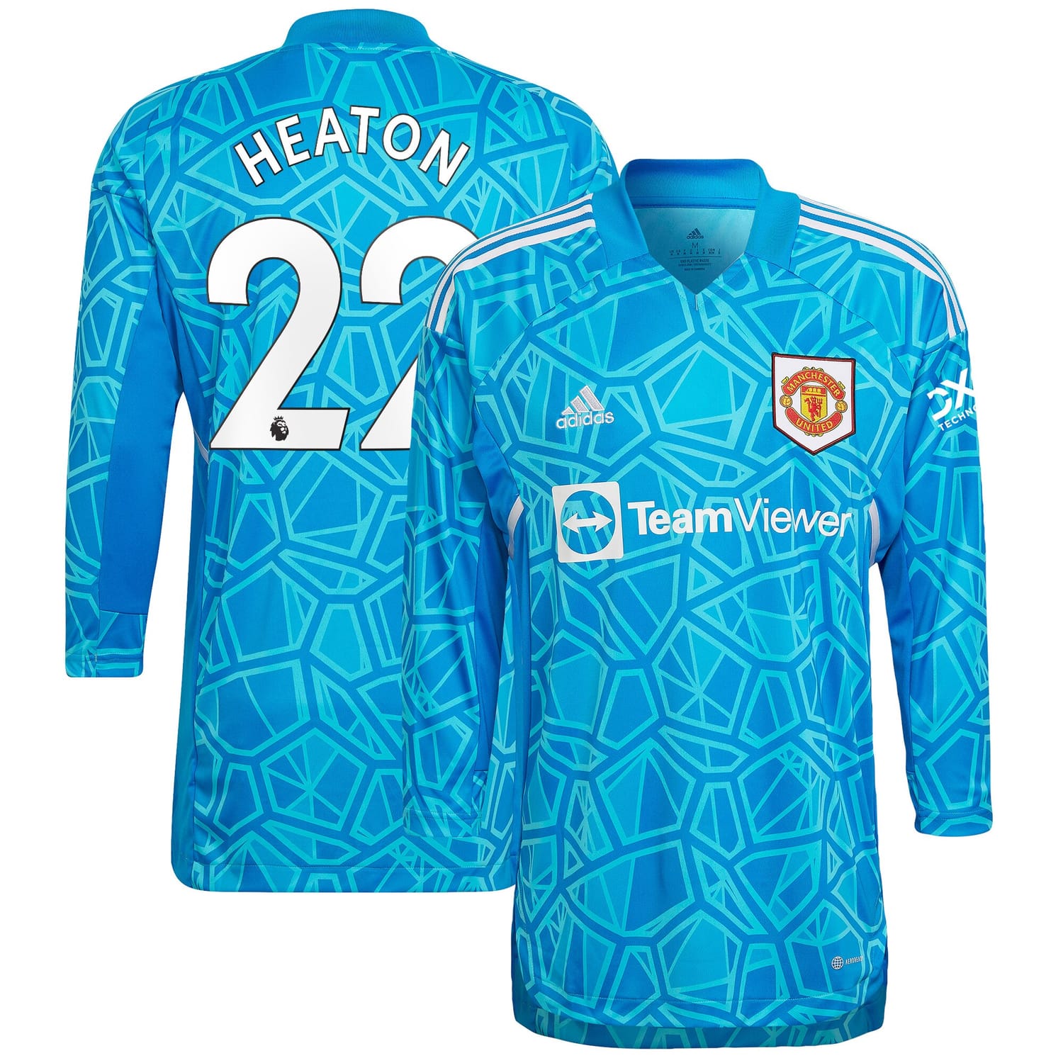 Premier League Manchester United Home Goalkeeper Jersey Shirt Long Sleeve 2022-23 player Tom Heaton 22 printing for Men
