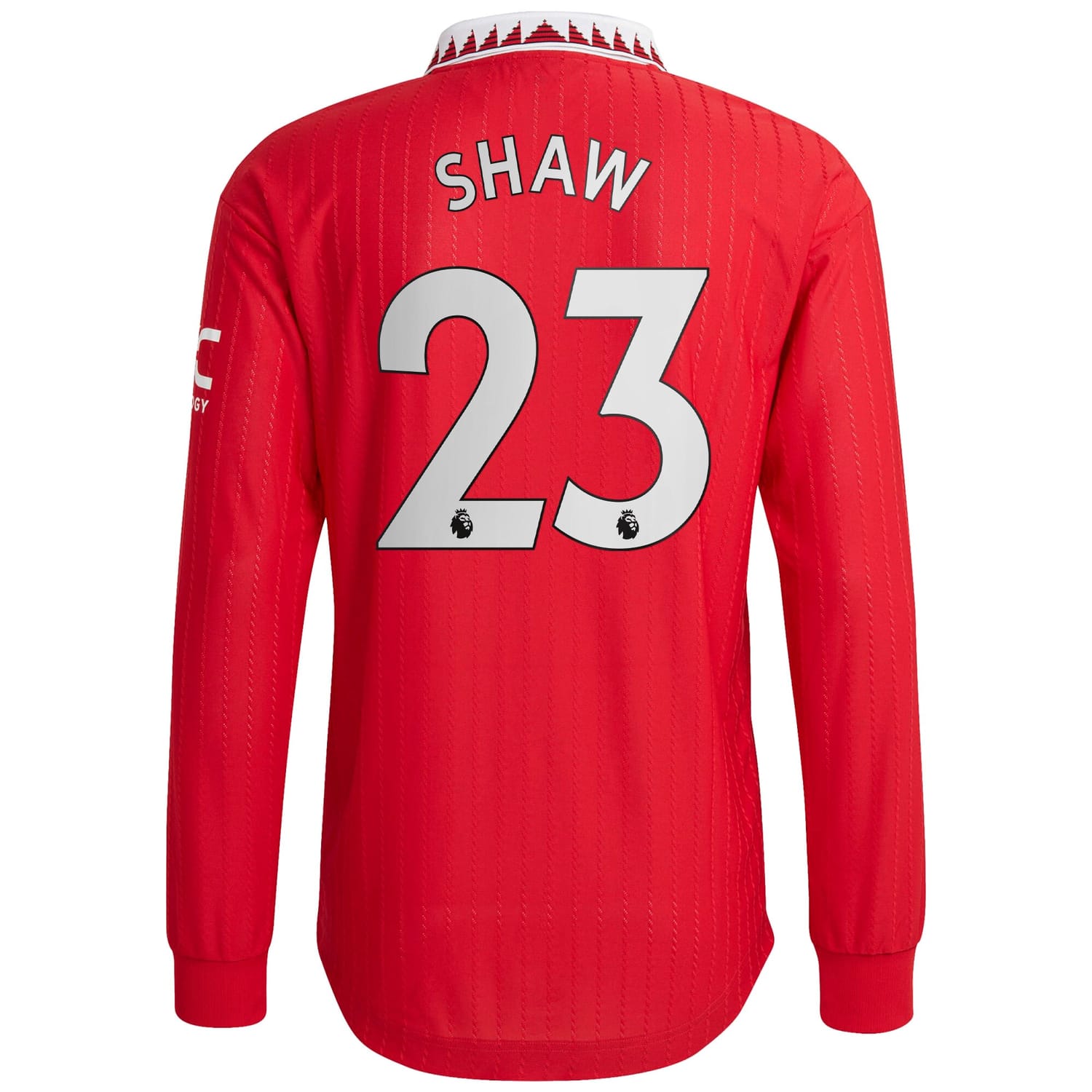 Premier League Manchester United Home Authentic Jersey Shirt Long Sleeve 2022-23 player Luke Shaw 23 printing for Men