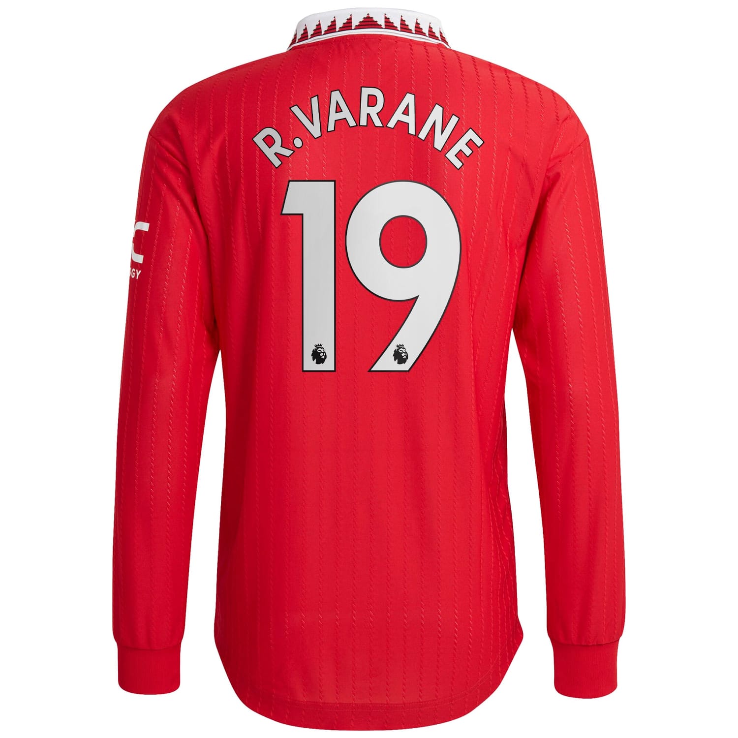 Premier League Manchester United Home Authentic Jersey Shirt Long Sleeve 2022-23 player Raphael Varane 19 printing for Men