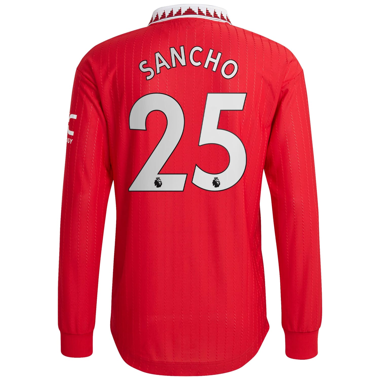 Premier League Manchester United Home Authentic Jersey Shirt Long Sleeve 2022-23 player Jadon Sancho 25 printing for Men