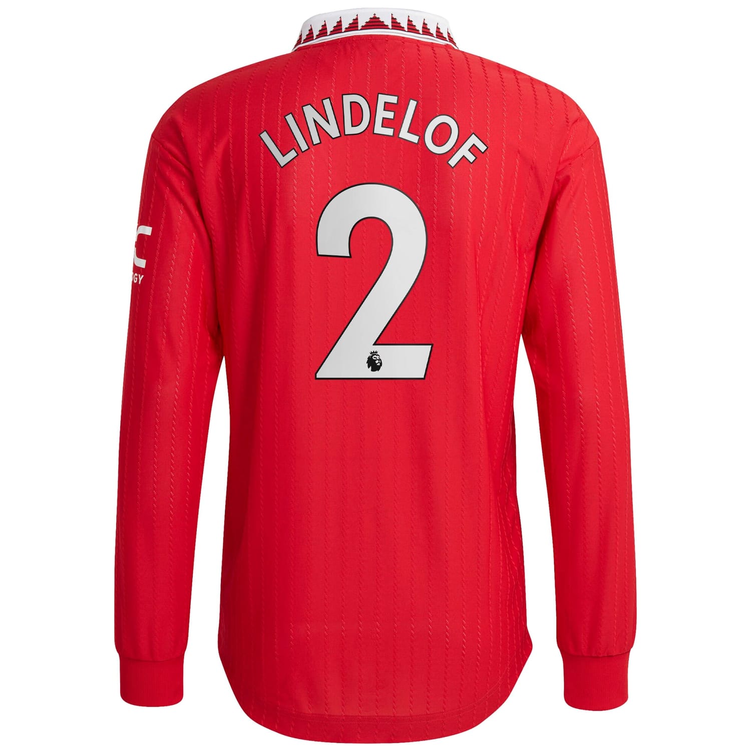 Premier League Manchester United Home Authentic Jersey Shirt Long Sleeve 2022-23 player Victor Lindelöf 2 printing for Men