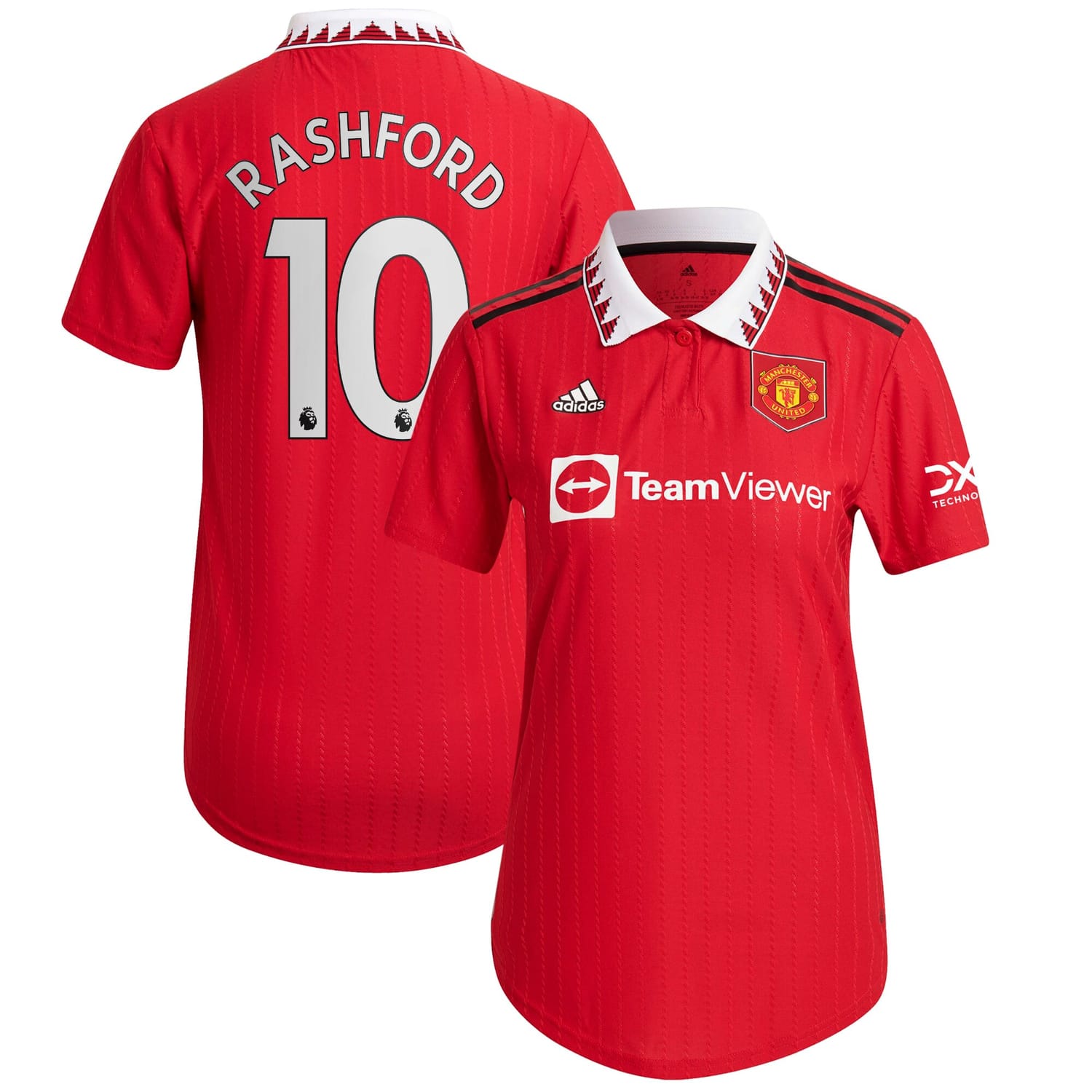 Premier League Manchester United Home Authentic Jersey Shirt 2022-23 player Marcus Rashford 10 printing for Women