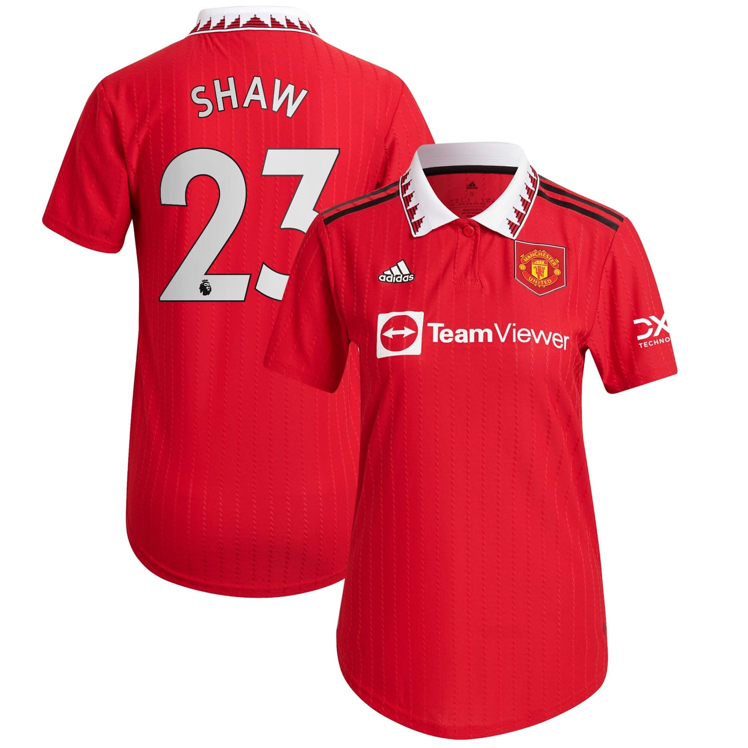 Premier League Manchester United Home Authentic Jersey Shirt 2022-23 player Luke Shaw 23 printing for Women