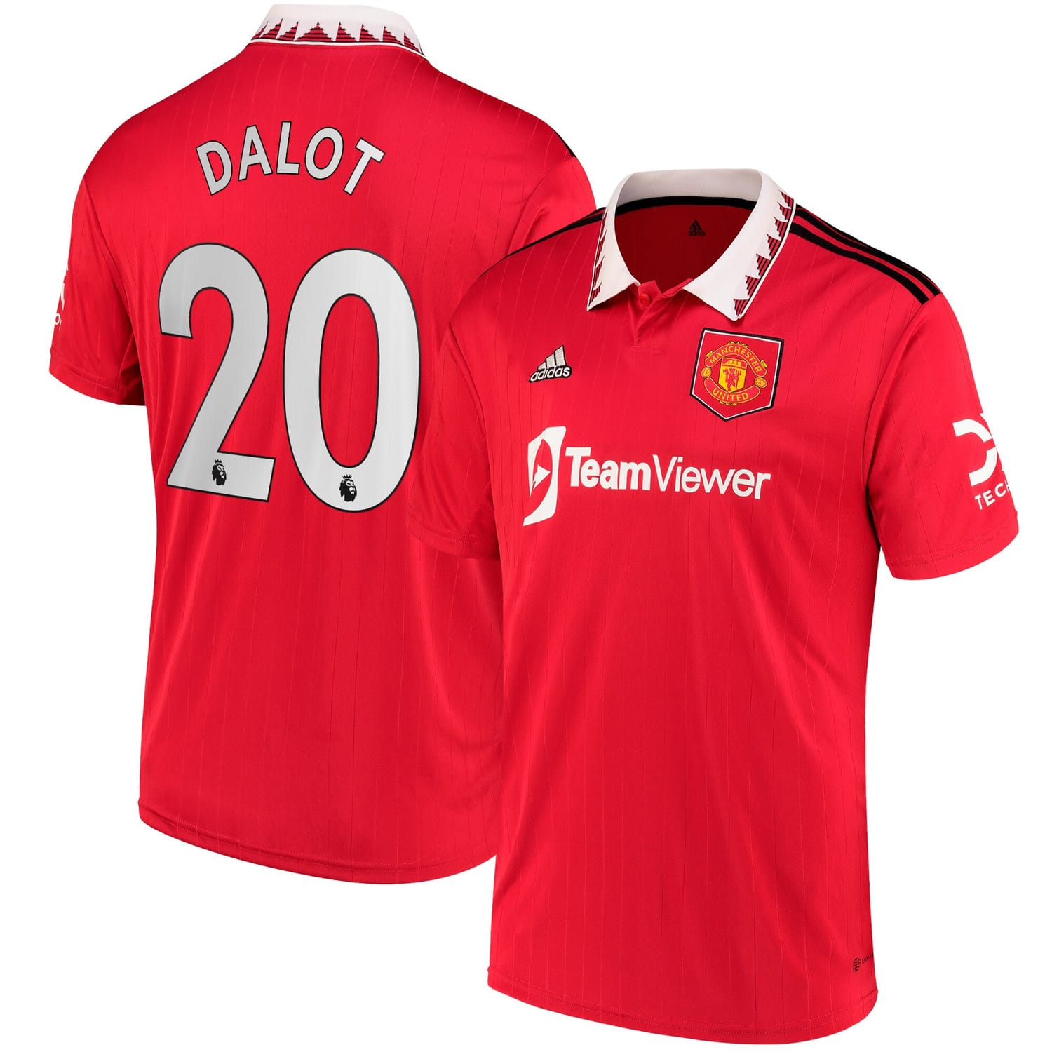 Premier League Manchester United Home Jersey Shirt 2022-23 player Diogo Dalot 20 printing for Men