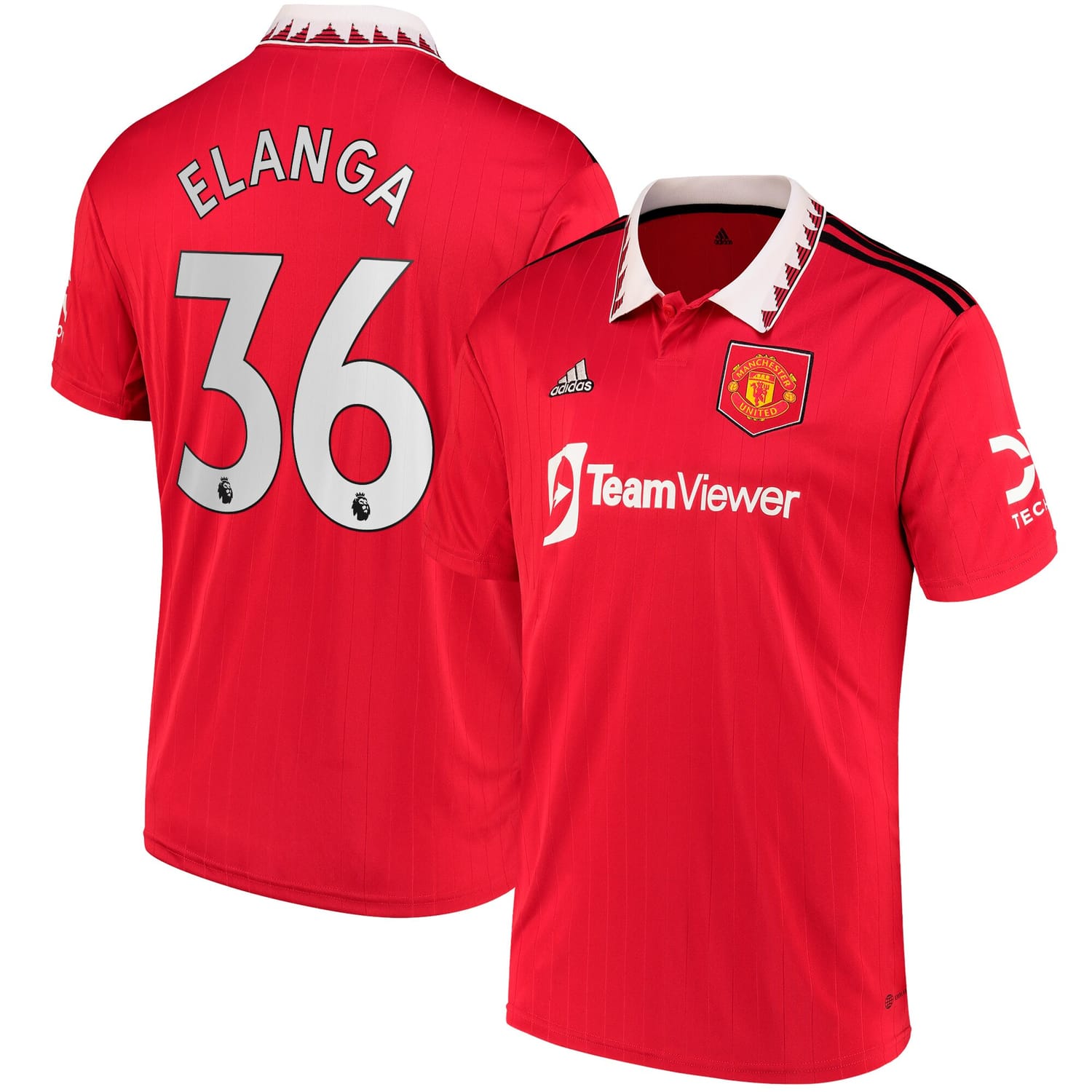 Premier League Manchester United Home Jersey Shirt 2022-23 player Anthony Elanga 36 printing for Men