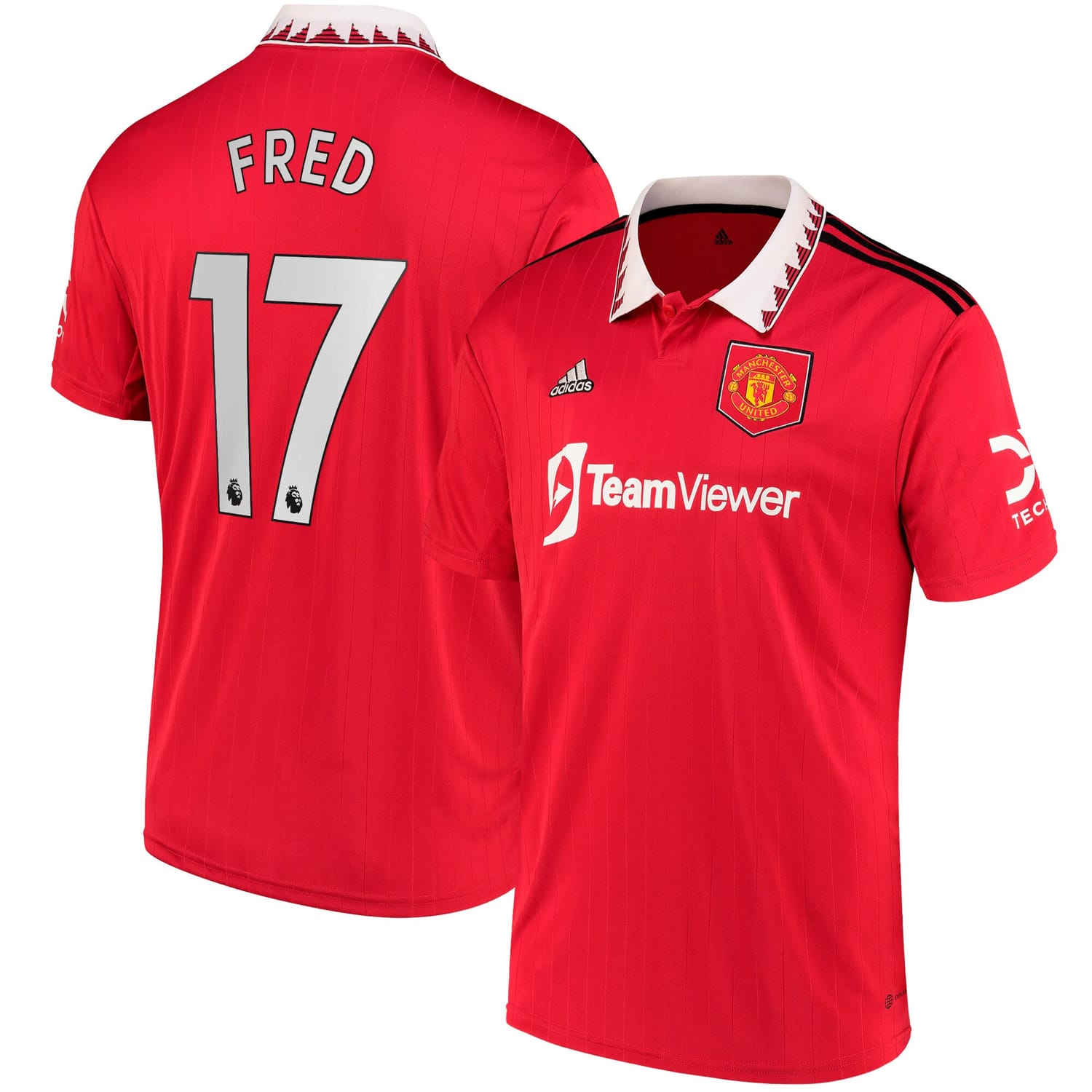 Premier League Manchester United Home Jersey Shirt 2022-23 player Fred 17 printing for Men