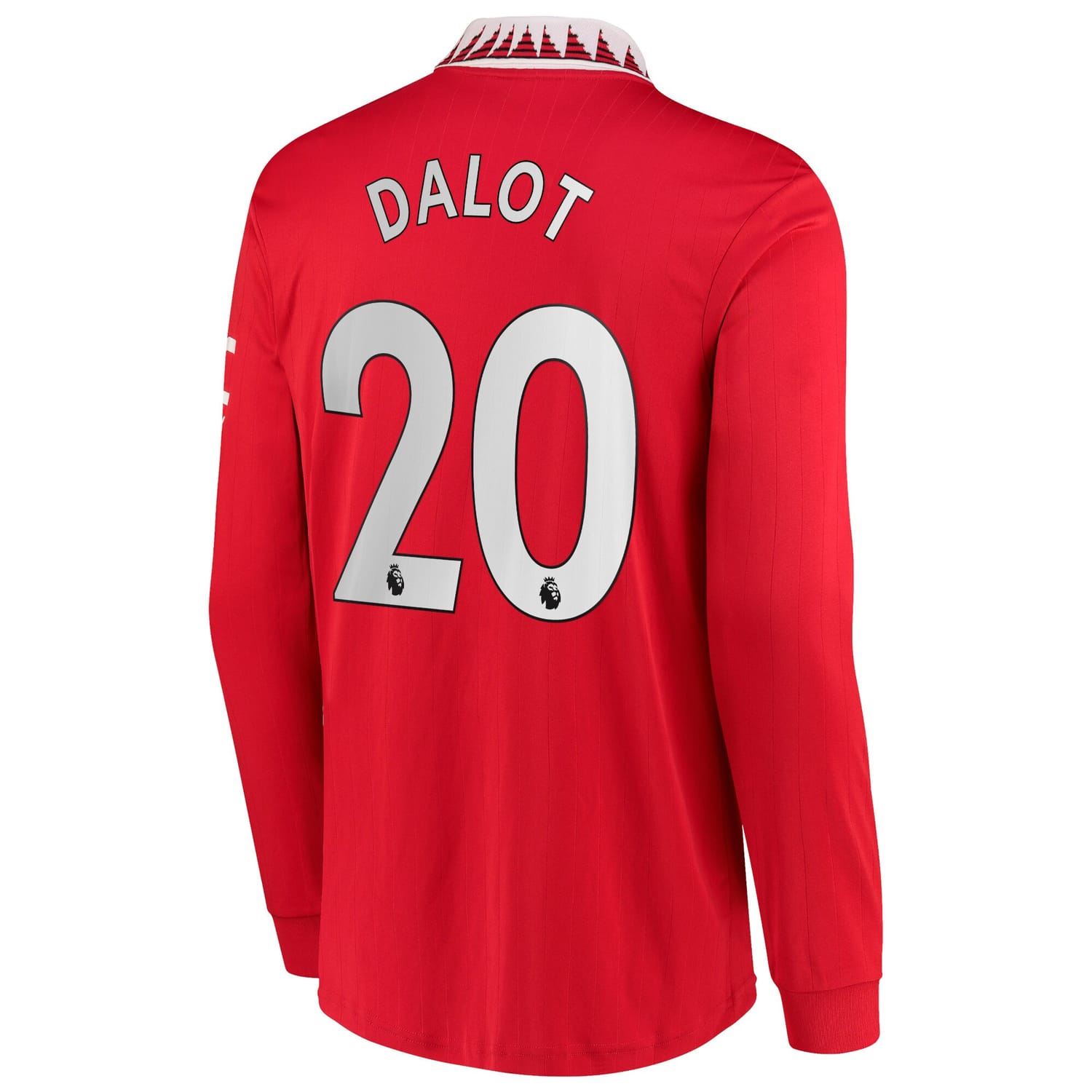 Premier League Manchester United Home Jersey Shirt Long Sleeve 2022-23 player Diogo Dalot 20 printing for Men