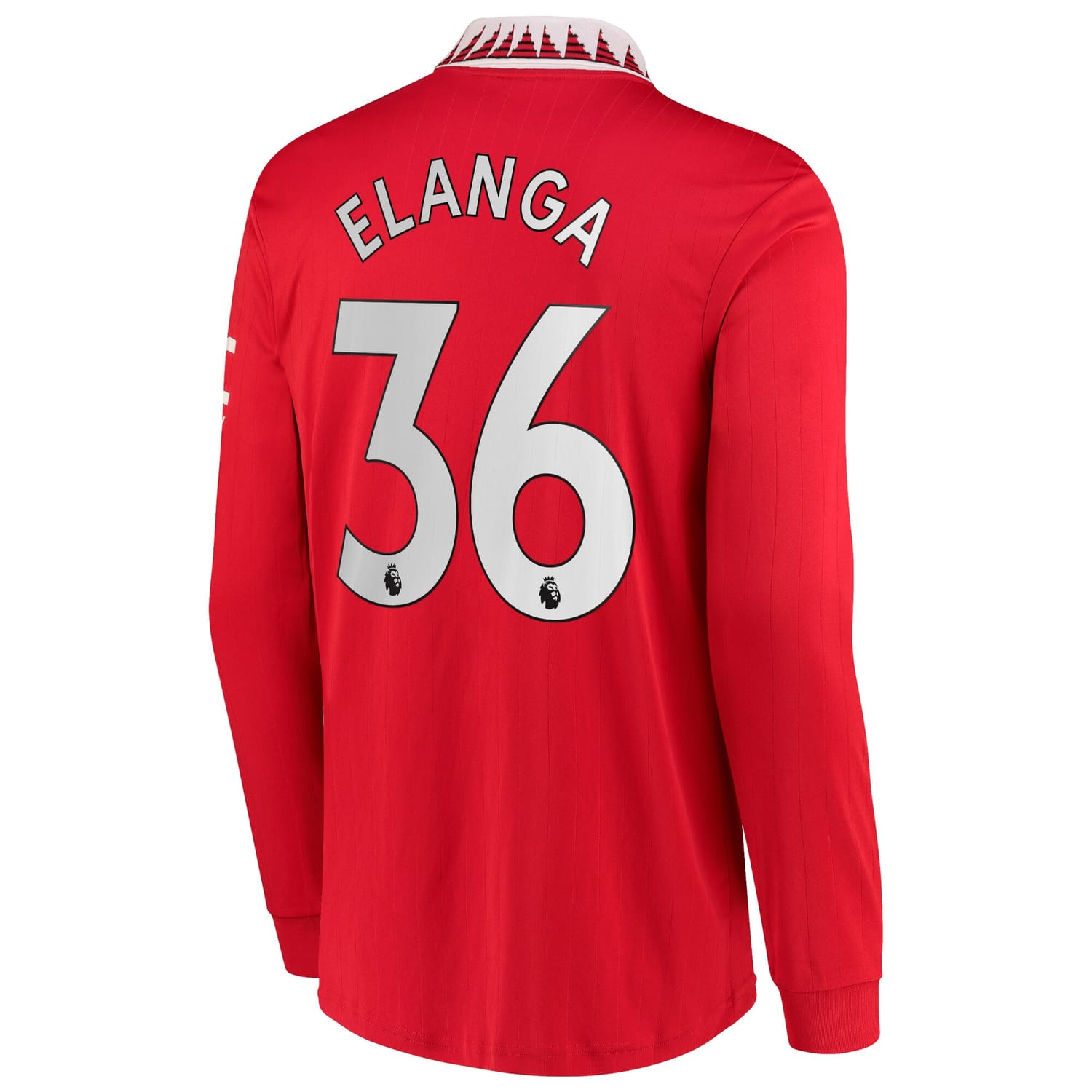 Premier League Manchester United Home Jersey Shirt Long Sleeve 2022-23 player Anthony Elanga 36 printing for Men