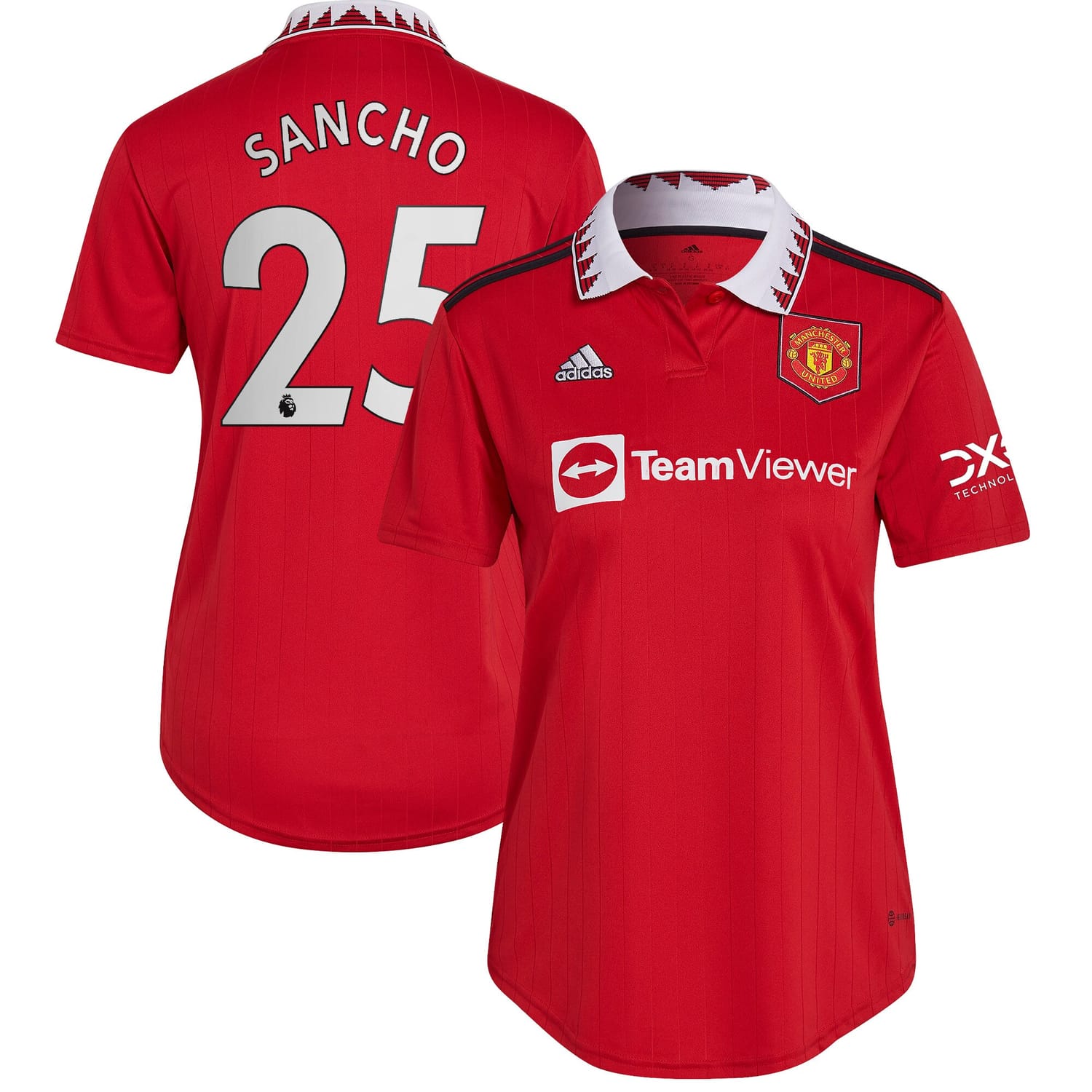 Premier League Manchester United Home Jersey Shirt 2022-23 player Jadon Sancho 25 printing for Women