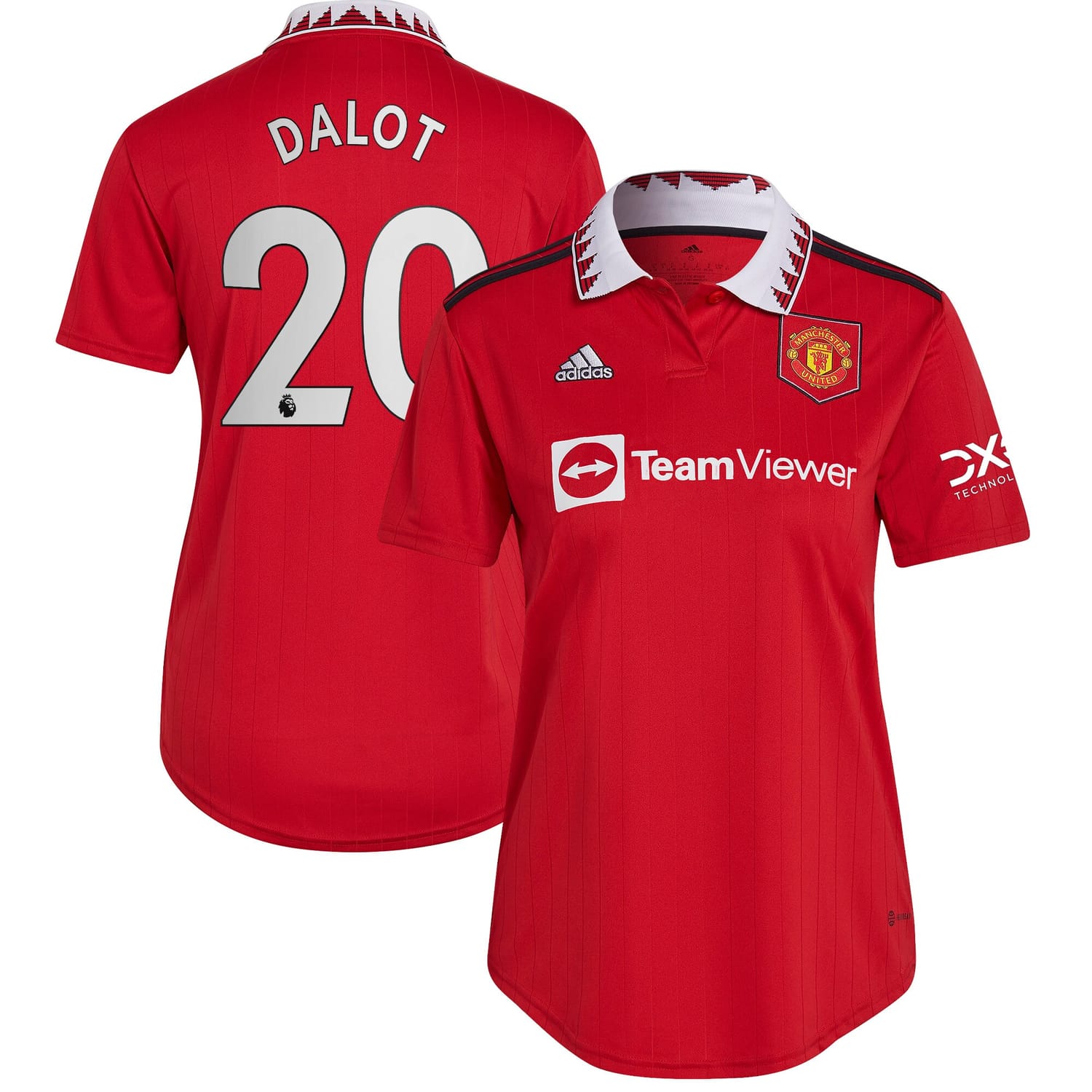 Premier League Manchester United Home Jersey Shirt 2022-23 player Diogo Dalot 20 printing for Women