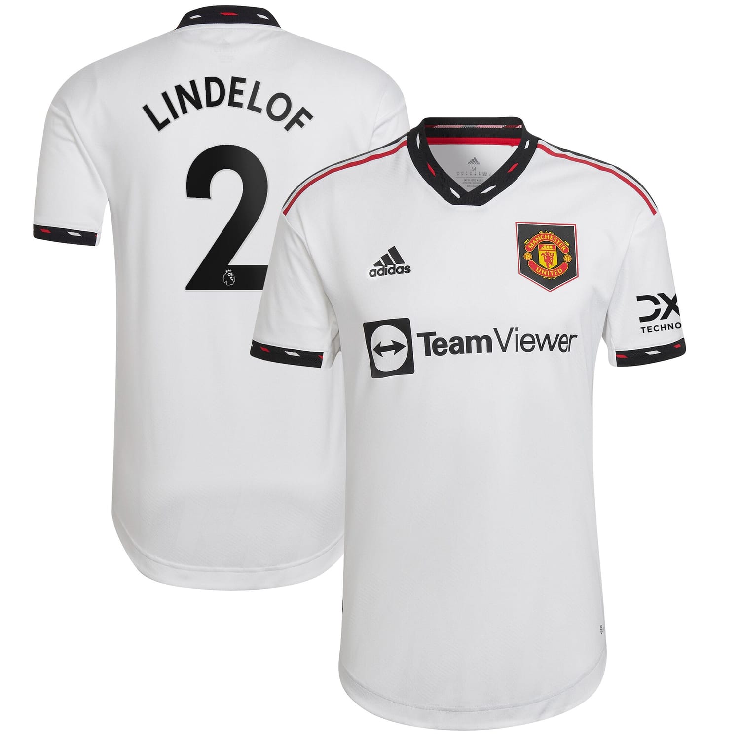 Premier League Manchester United Away Authentic Jersey Shirt 2022-23 player Victor Lindelöf 2 printing for Men