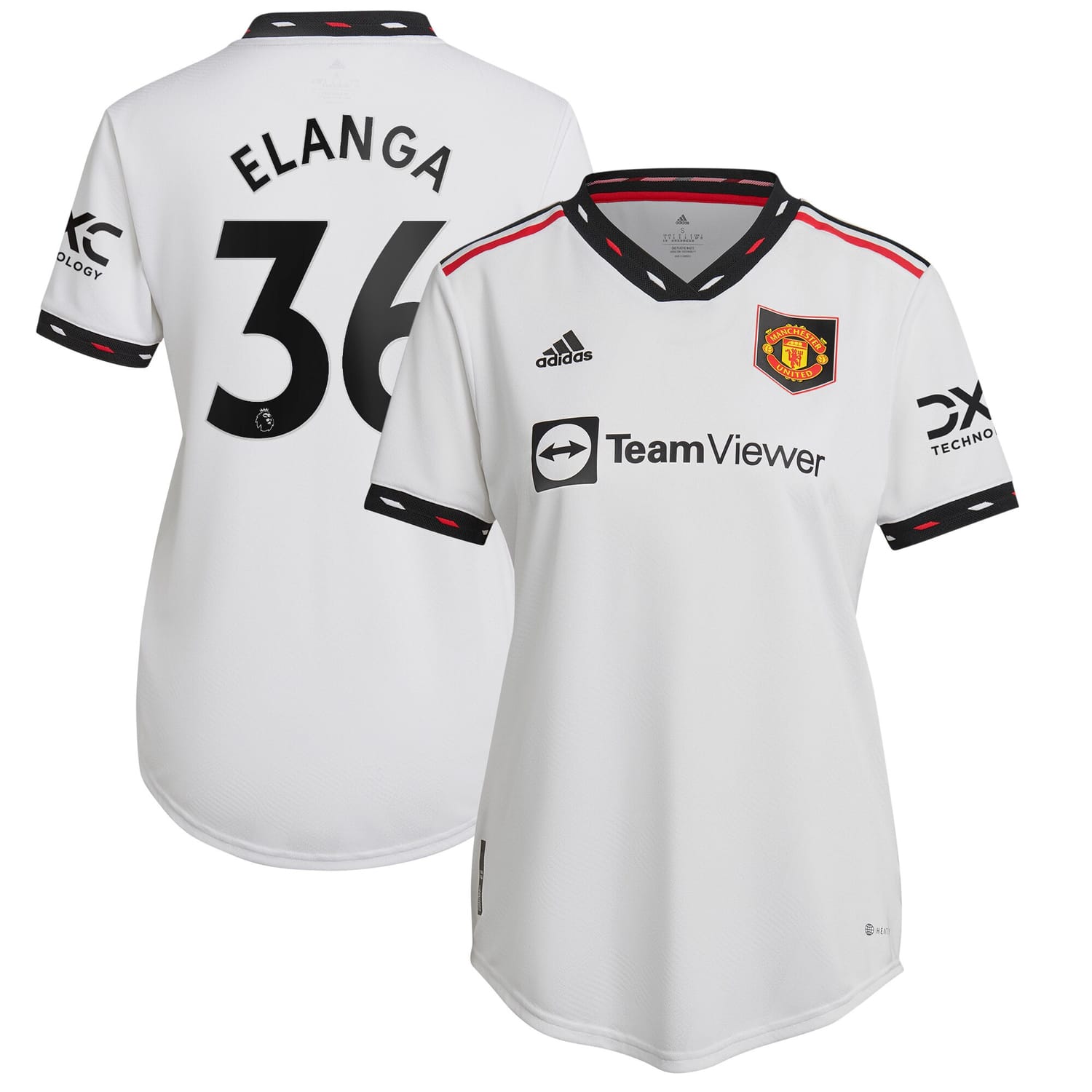 Premier League Manchester United Away Authentic Jersey Shirt 2022-23 player Anthony Elanga 36 printing for Women