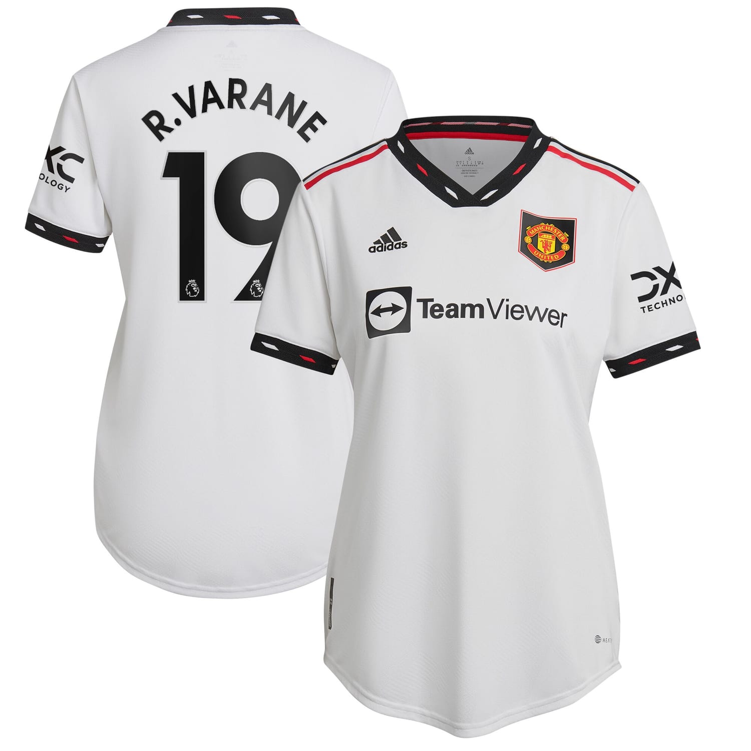 Premier League Manchester United Away Authentic Jersey Shirt 2022-23 player Raphael Varane 19 printing for Women