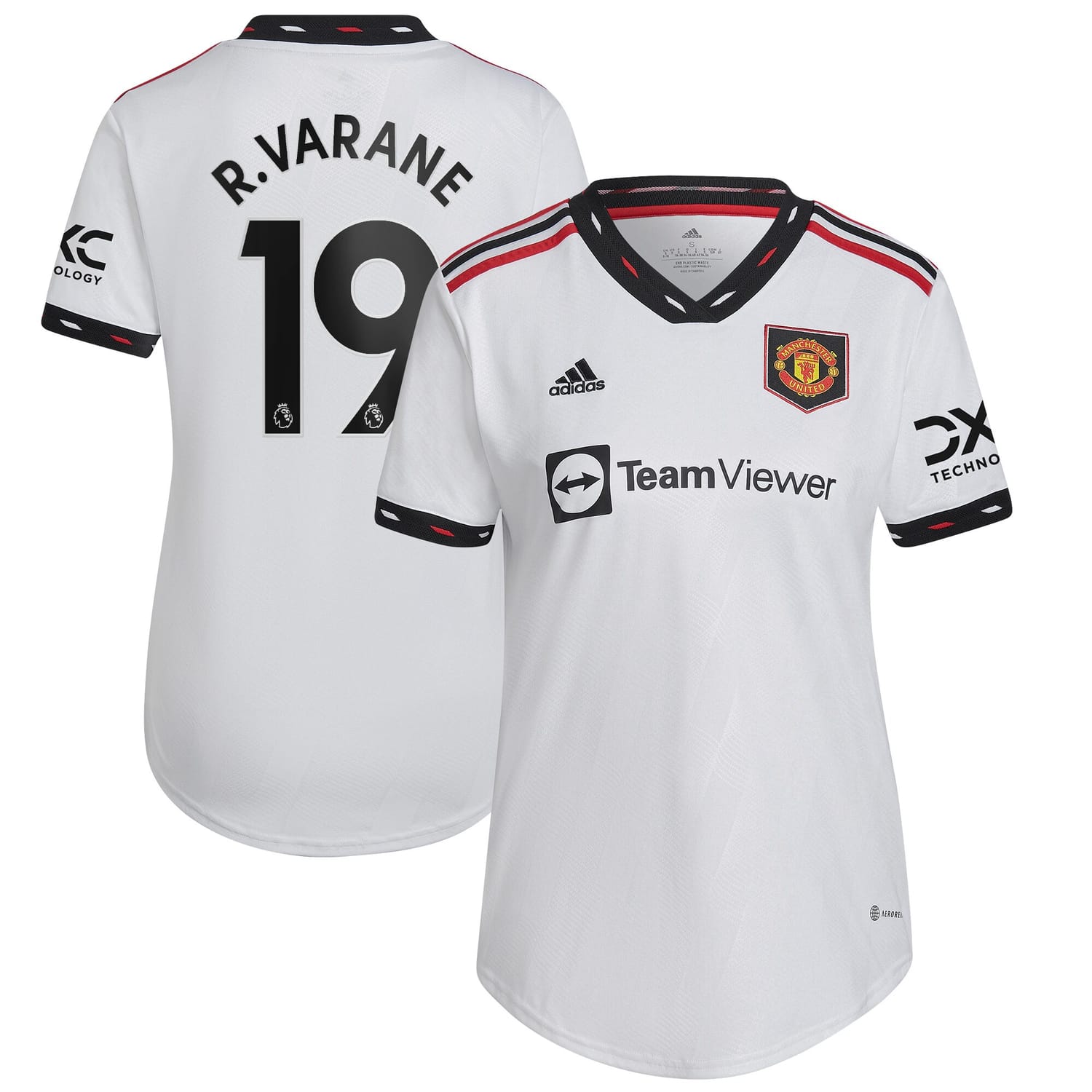 Premier League Manchester United Away Jersey Shirt 2022-23 player Raphael Varane 19 printing for Women