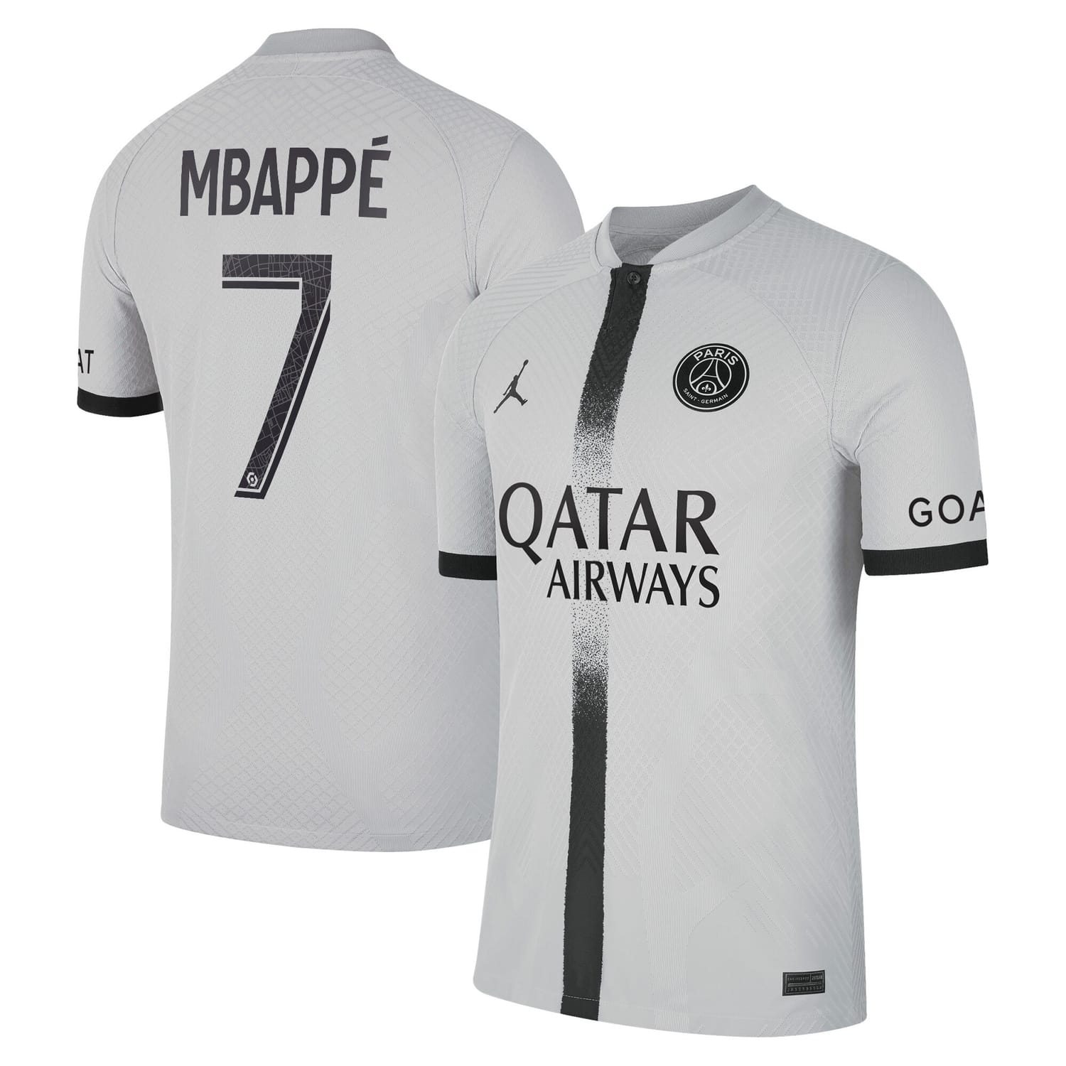 Ligue 1 Paris Saint-Germain Away Authentic Jersey Shirt 2022-23 player Kylian Mbappe 7 printing for Men