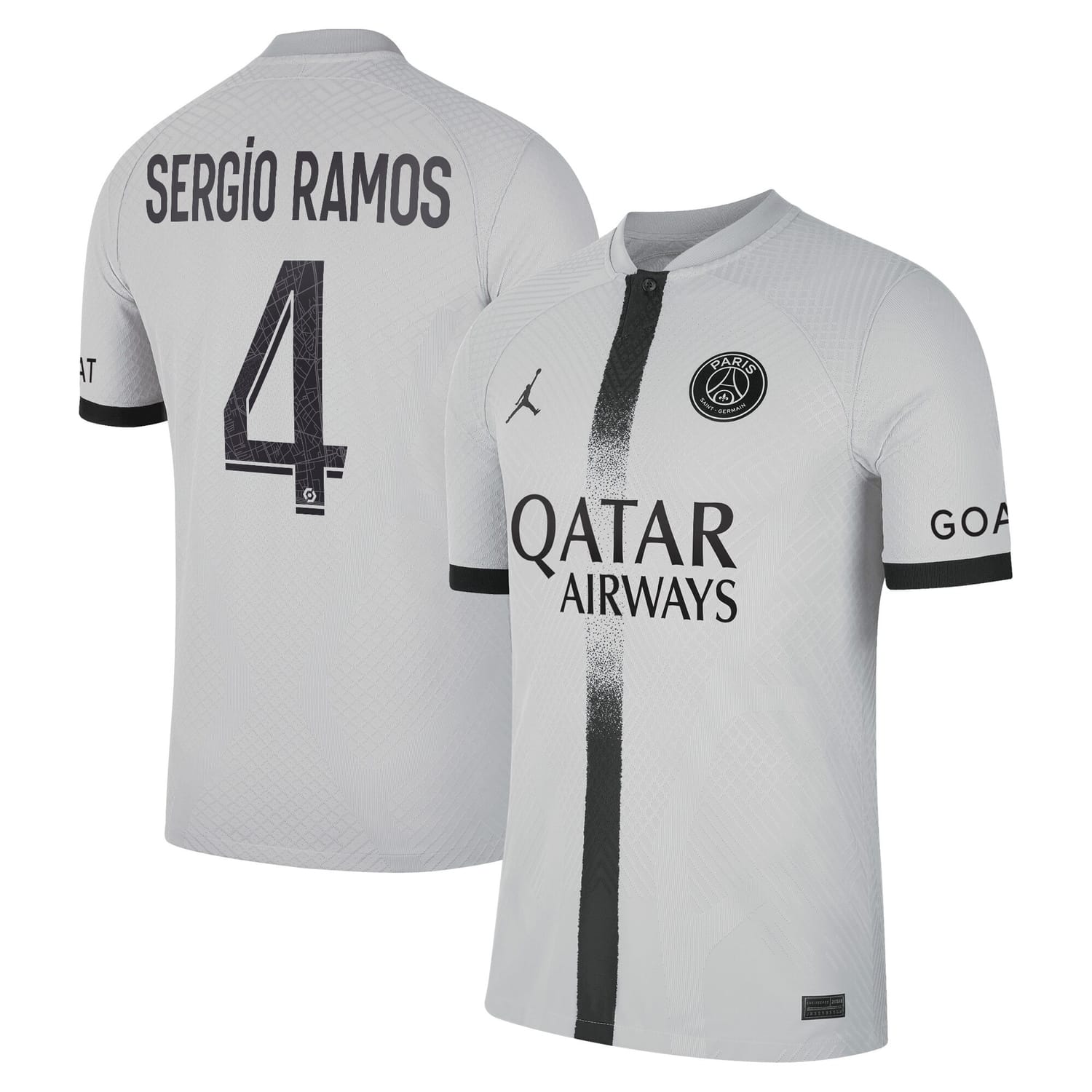 Ligue 1 Paris Saint-Germain Away Authentic Jersey Shirt 2022-23 player Sergio Ramos 4 printing for Men