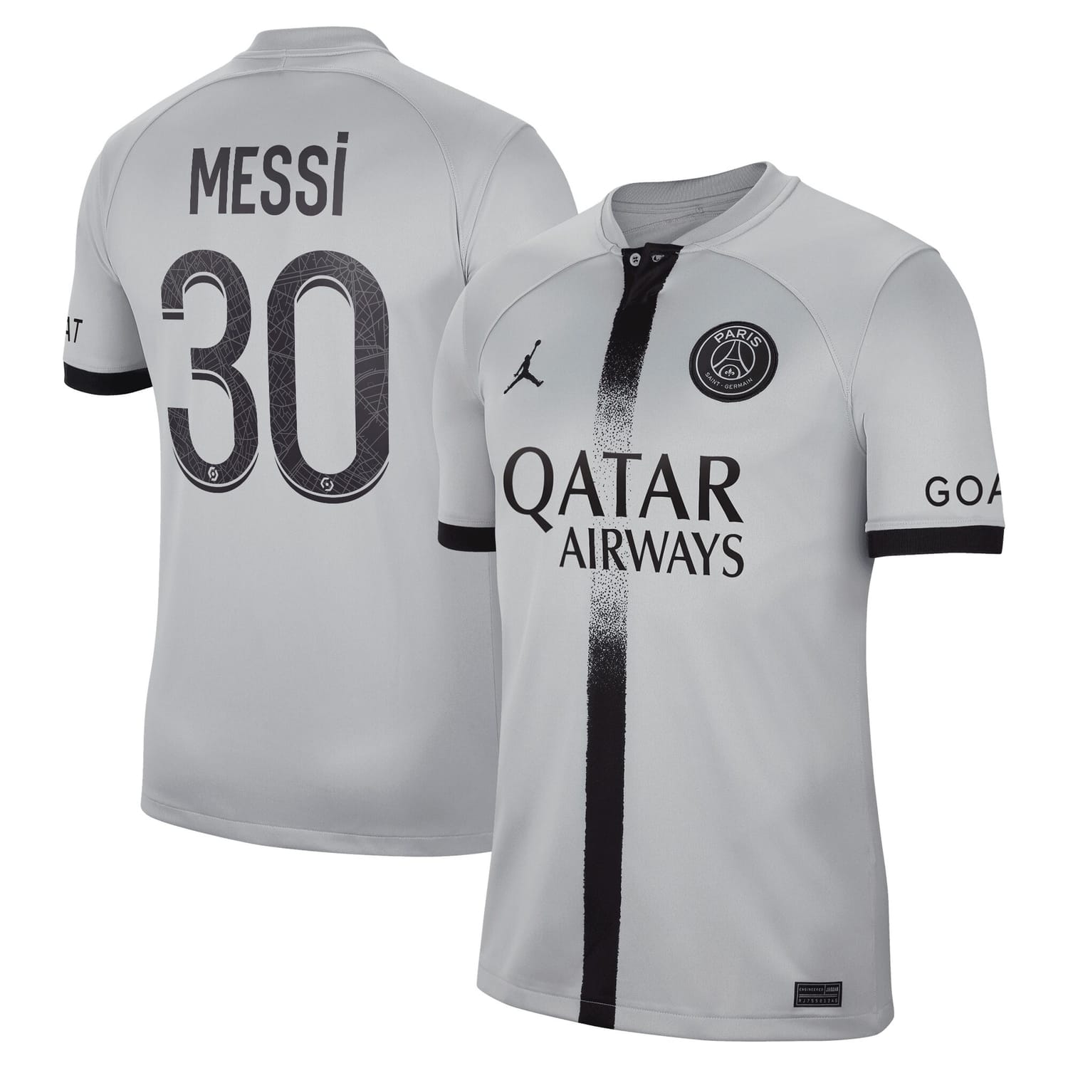 Ligue 1 Paris Saint-Germain Away Jersey Shirt 2022-23 player Lionel Messi 30 printing for Men
