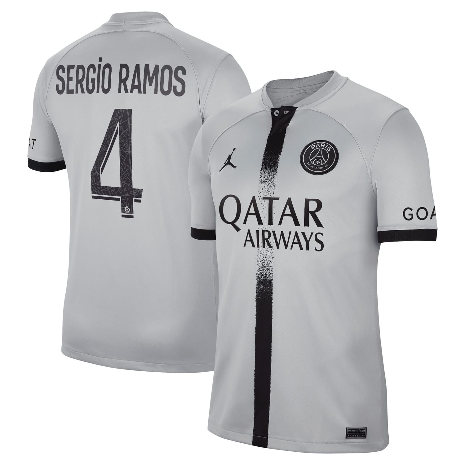 Ligue 1 Paris Saint-Germain Away Jersey Shirt 2022-23 player Sergio Ramos 4 printing for Men