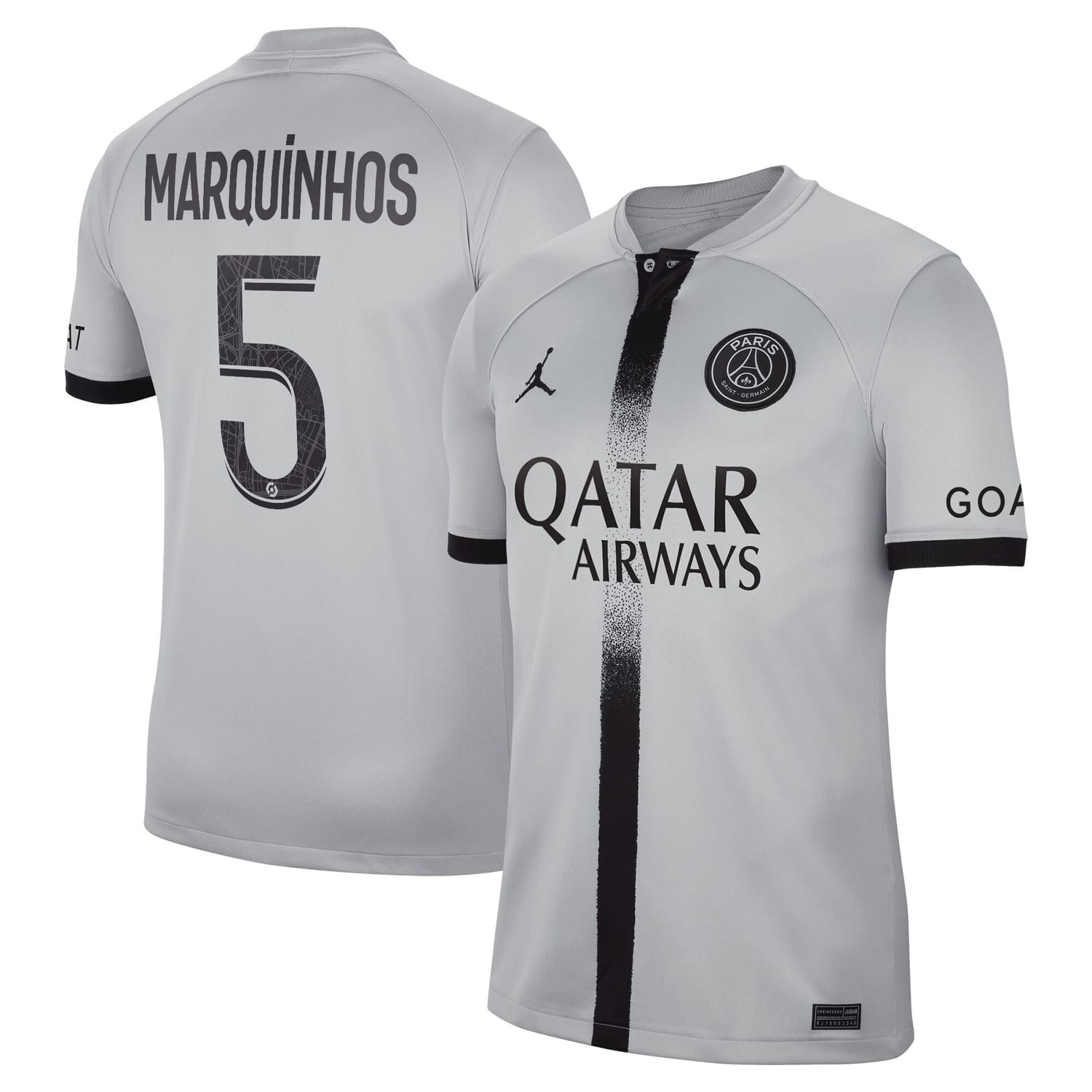 Ligue 1 Paris Saint-Germain Away Jersey Shirt 2022-23 player Marquinhos 5 printing for Men