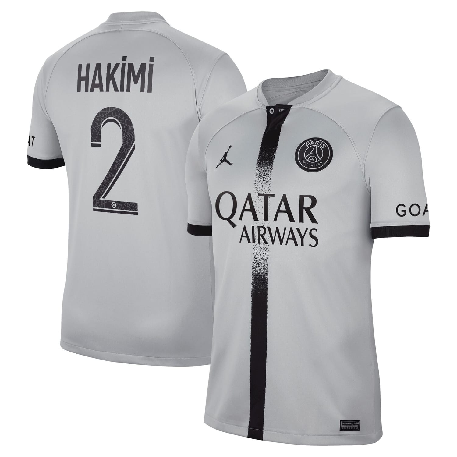 Ligue 1 Paris Saint-Germain Away Jersey Shirt 2022-23 player Achraf Hakimi 2 printing for Men
