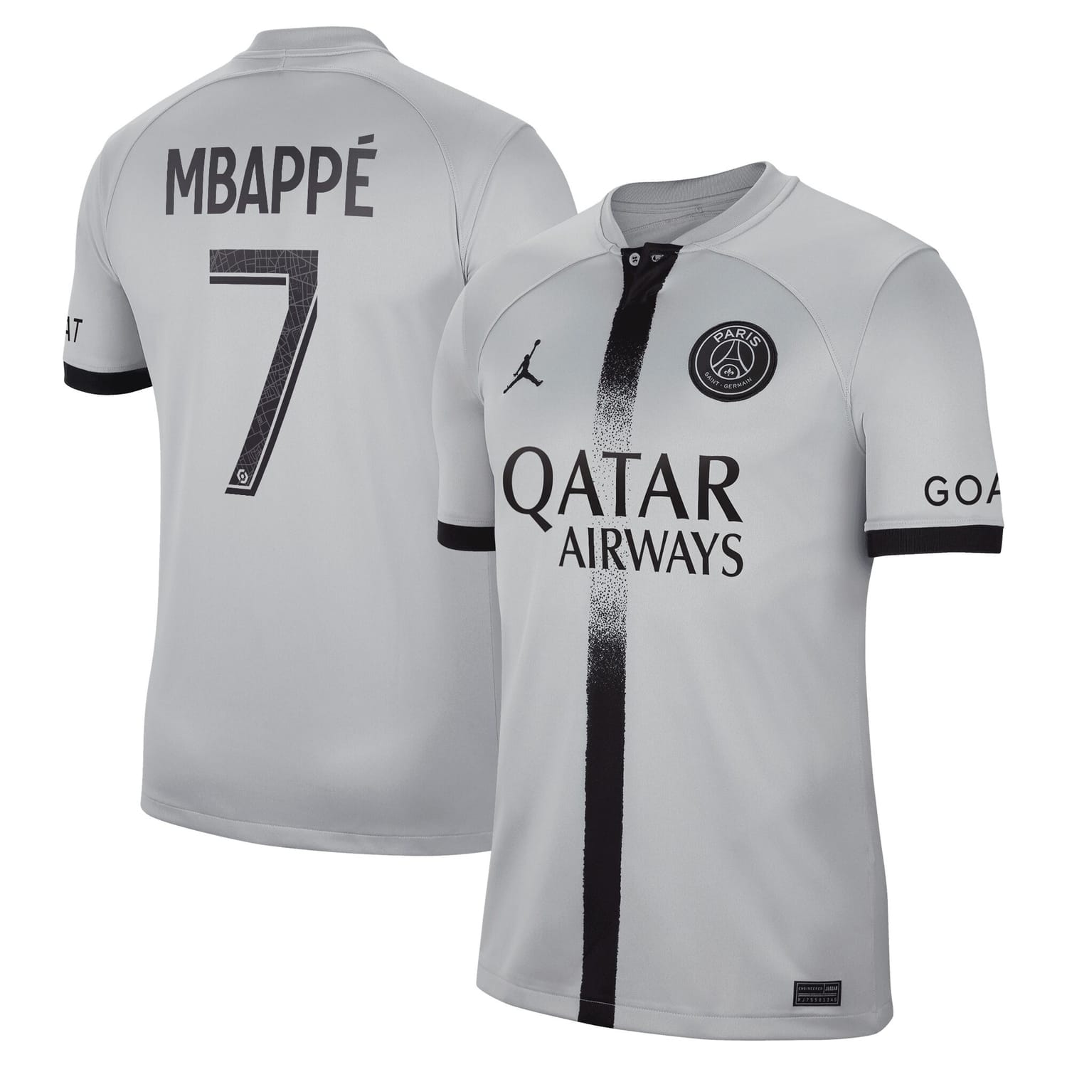 Ligue 1 Paris Saint-Germain Away Jersey Shirt 2022-23 player Kylian Mbappe 7 printing for Men