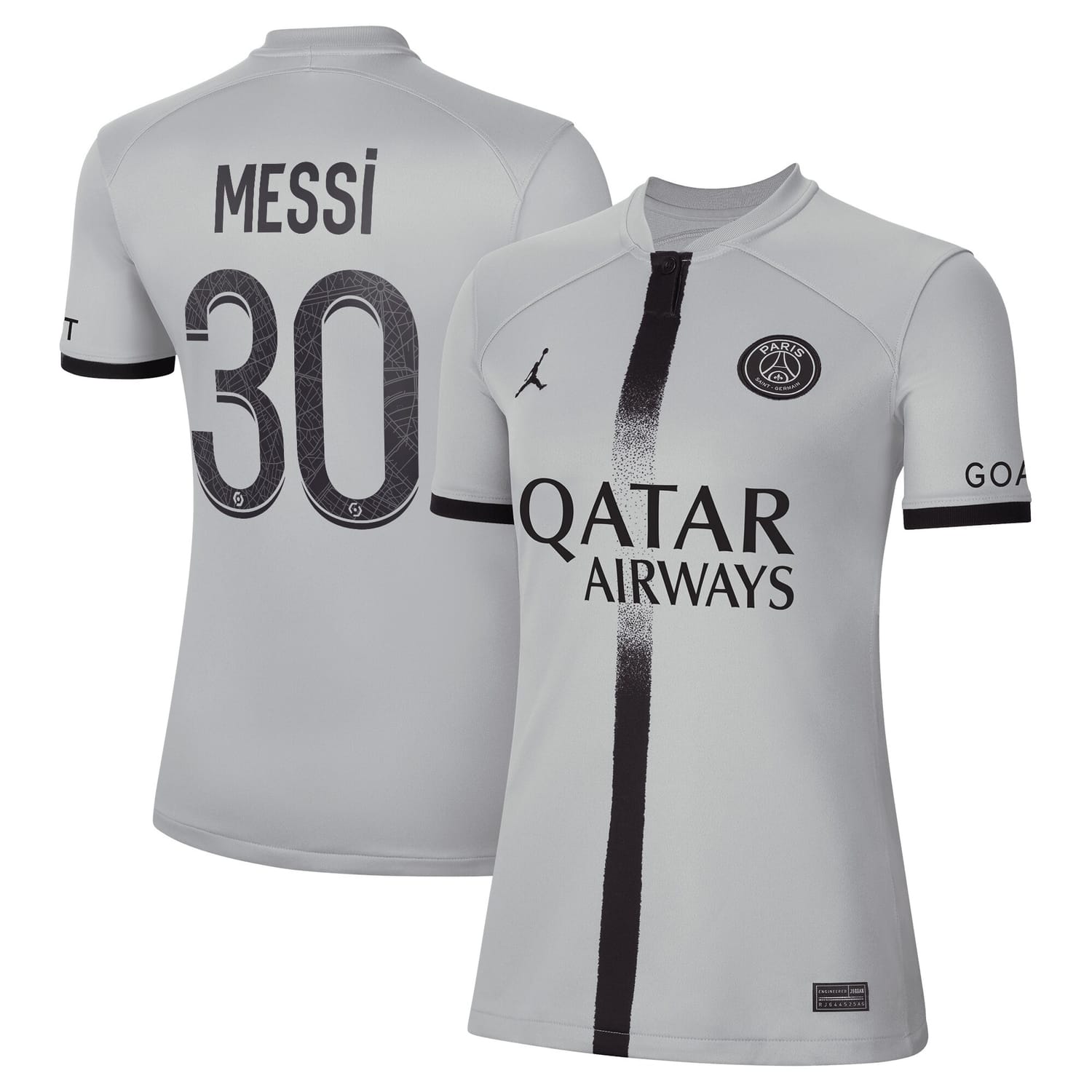 Ligue 1 Paris Saint-Germain Away Jersey Shirt 2022-23 player Lionel Messi 30 printing for Women