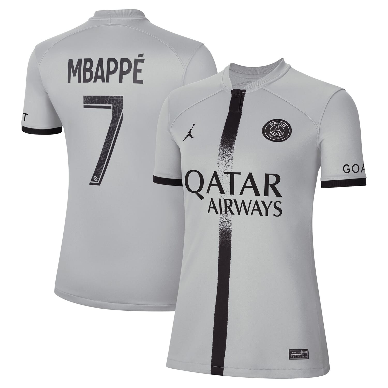 Ligue 1 Paris Saint-Germain Away Jersey Shirt 2022-23 player Kylian Mbappe 7 printing for Women