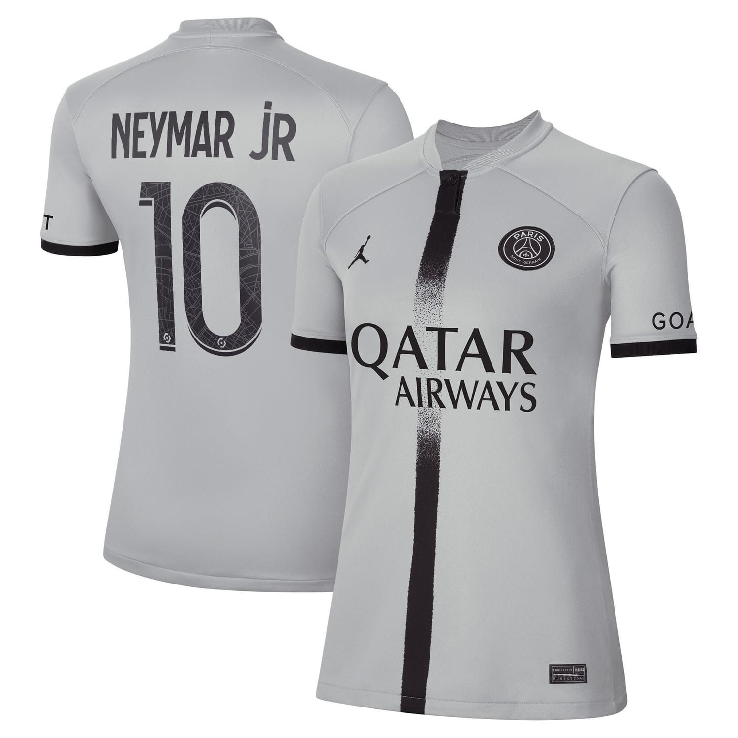 Ligue 1 Paris Saint-Germain Away Jersey Shirt 2022-23 player Neymar Jr. 10 printing for Women