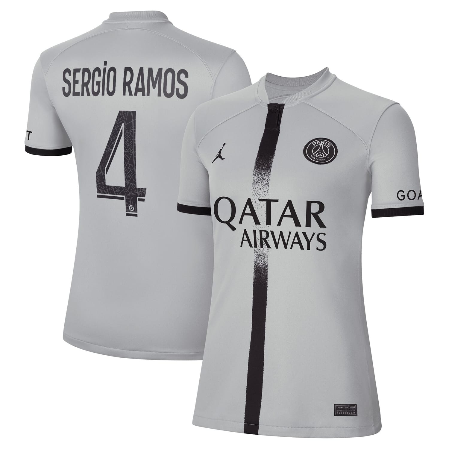 Ligue 1 Paris Saint-Germain Away Jersey Shirt 2022-23 player Sergio Ramos 4 printing for Women