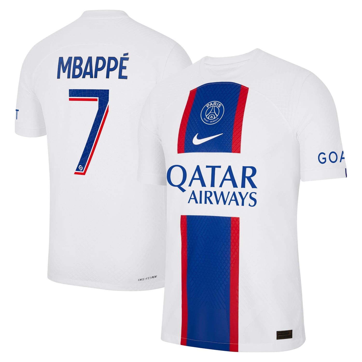 Ligue 1 Paris Saint-Germain Third Authentic Jersey Shirt 2022-23 player Kylian Mbappe 7 printing for Men