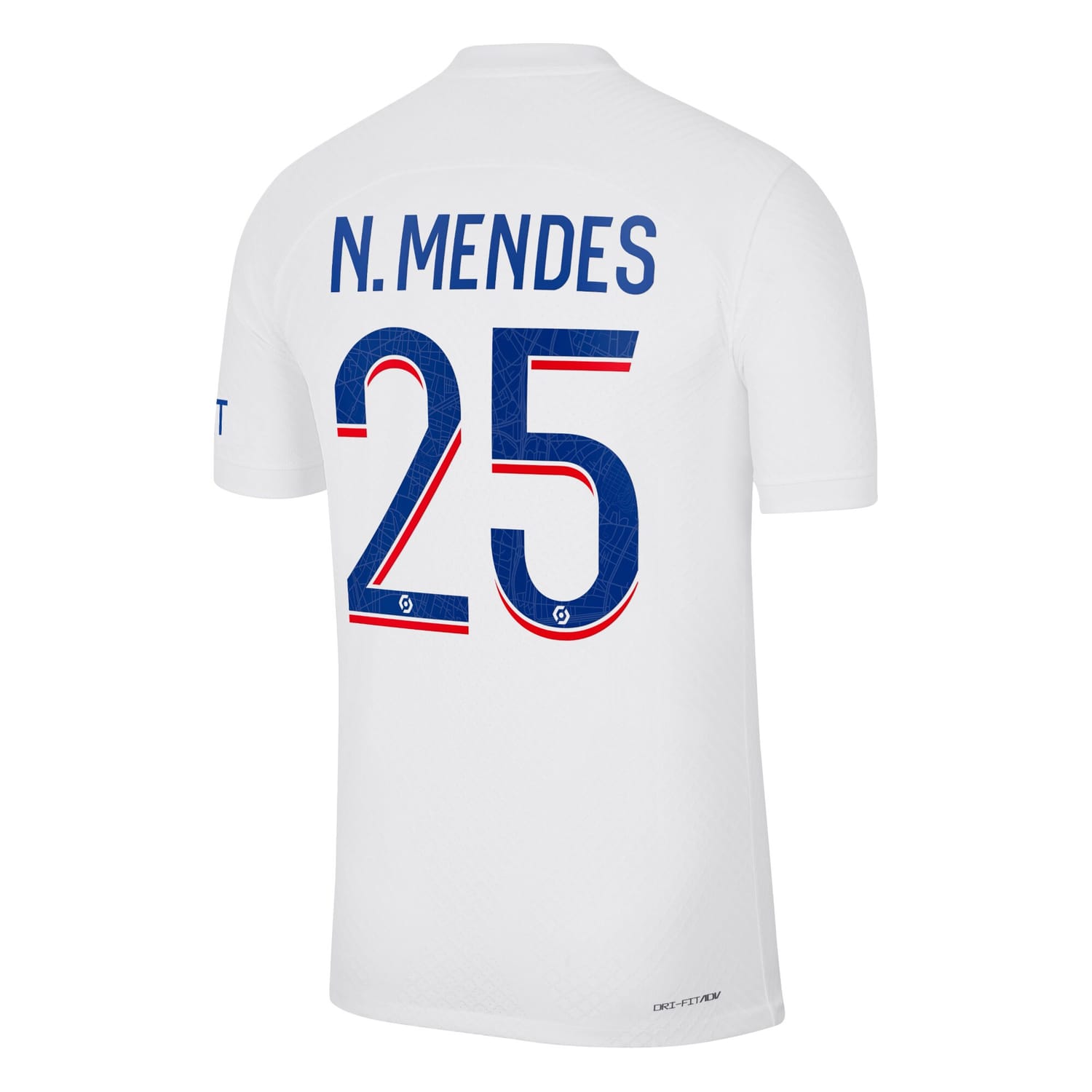 Ligue 1 Paris Saint-Germain Third Authentic Jersey Shirt 2022-23 player Nuno Mendes 25 printing for Men